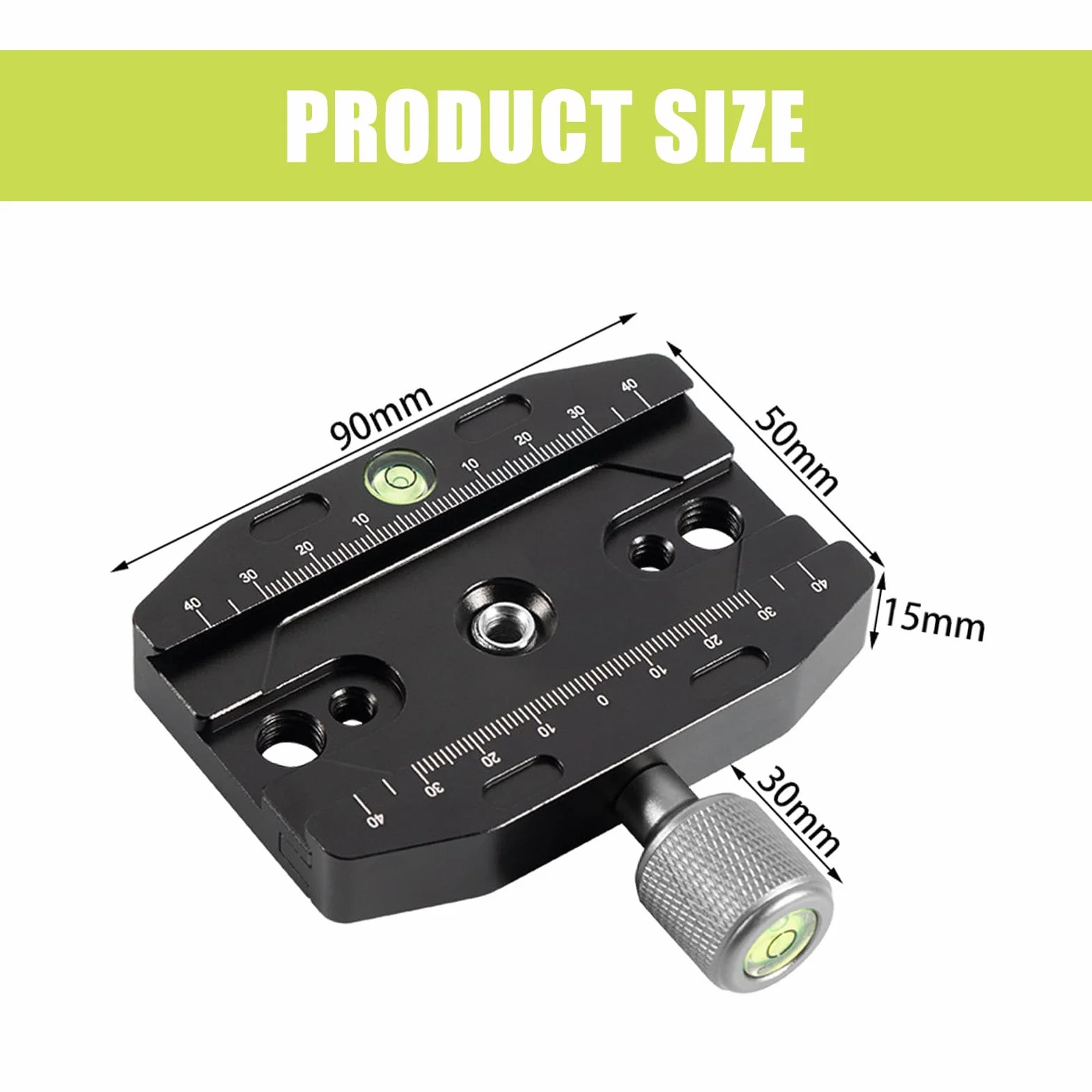 Pince à changement rapide de 90 mm pour Arca-Swiss, QR-90N Quick Release Plate Clamp, pince en métal, plaque à dégagement rapide, trépied universel