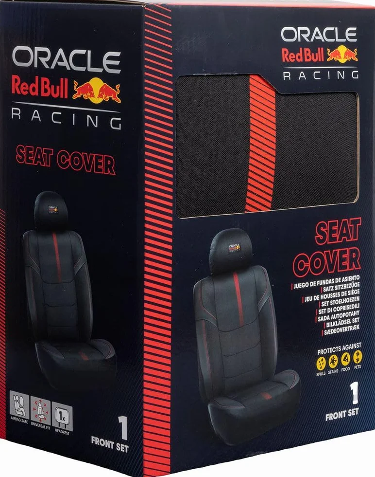 RED BULL Racing Powerbar II Lot De 3 Housses De Siège Auto Noir/Rouge