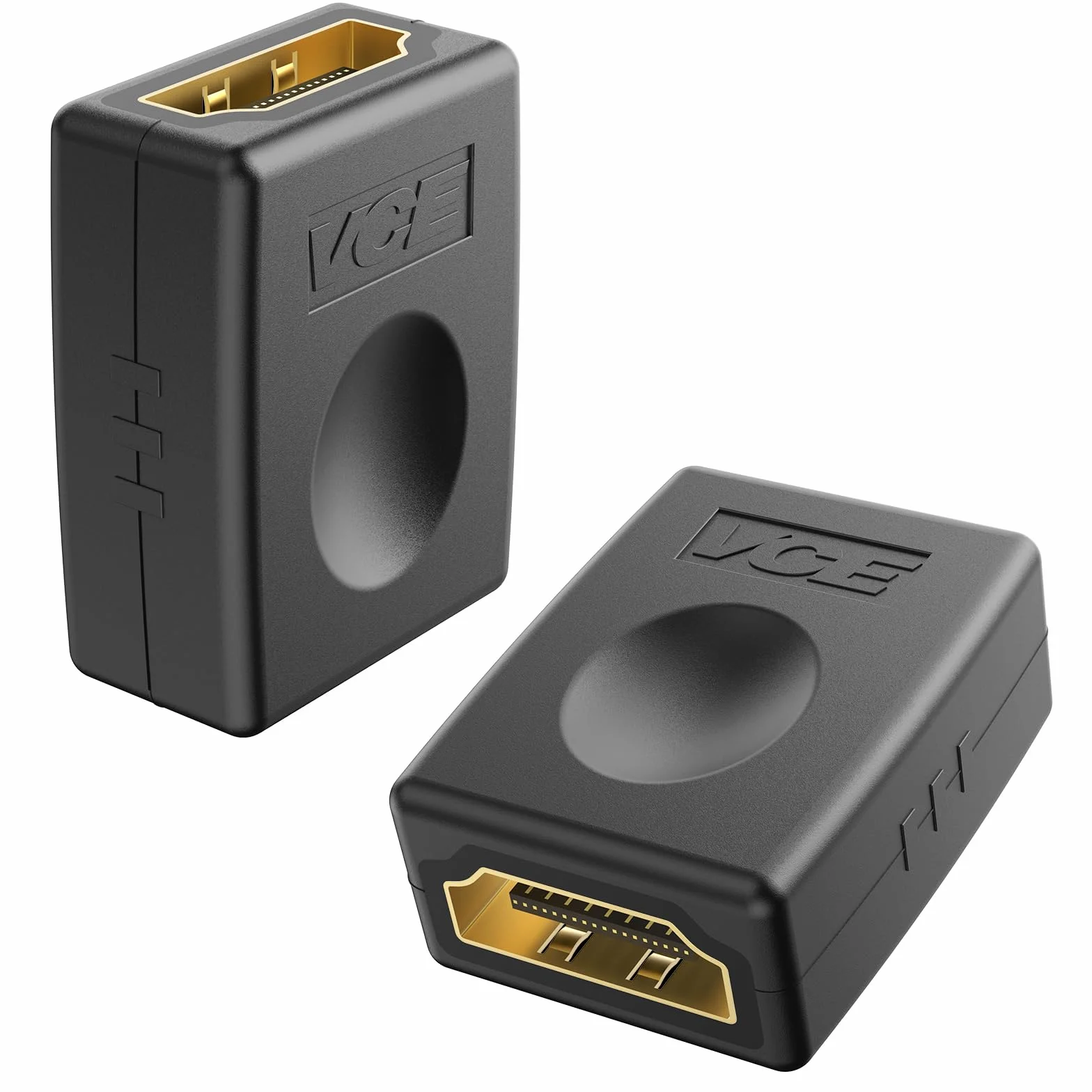 VCE Coupleur HDMI Femelle Femelle 4K 3D Rallonger des Câbles HDMI Lot de 2