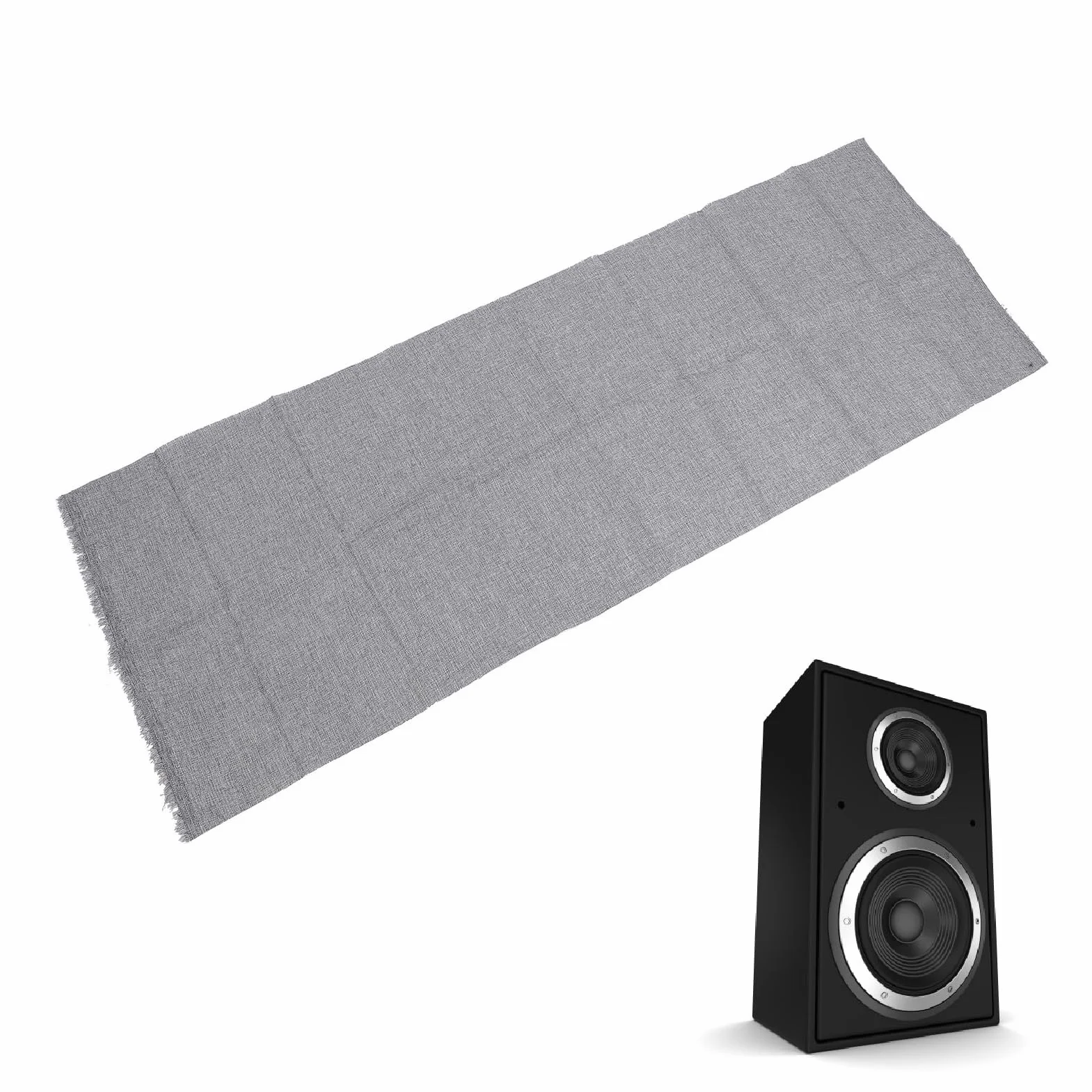 Housse en Tissu pour Haut-Parleur, 59,06 X 19,69 Pouces, Tissu de Grille en de Polyester pour Haut-parleurs Domestiques, Grands Haut-parleurs et Boîtes KTV, Tissu Stéréo