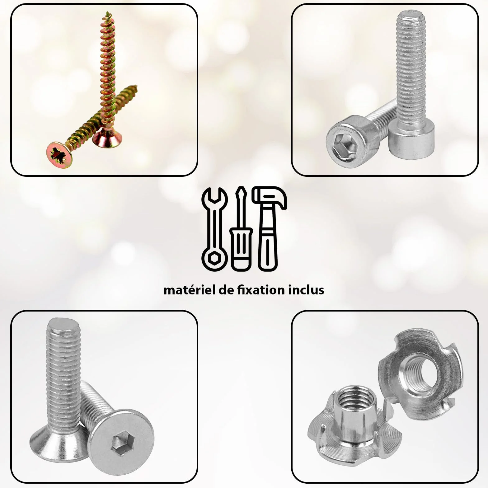 ALPIDEX 60 Prises d'escalade Set Complet Démarrage Vis Écrous Frapper Inclus Surface 4-8 m² Tailles L M S XS