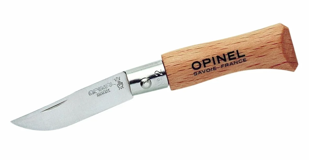 Opinel INOX Couteau taille 2 inoxydable naturel N° 2