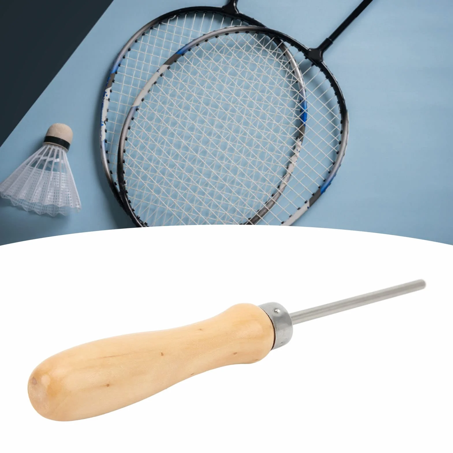 HERCHR Alêne de Cordage de Raquette 194mm 7,64 Pouces pour Tennis Badminton