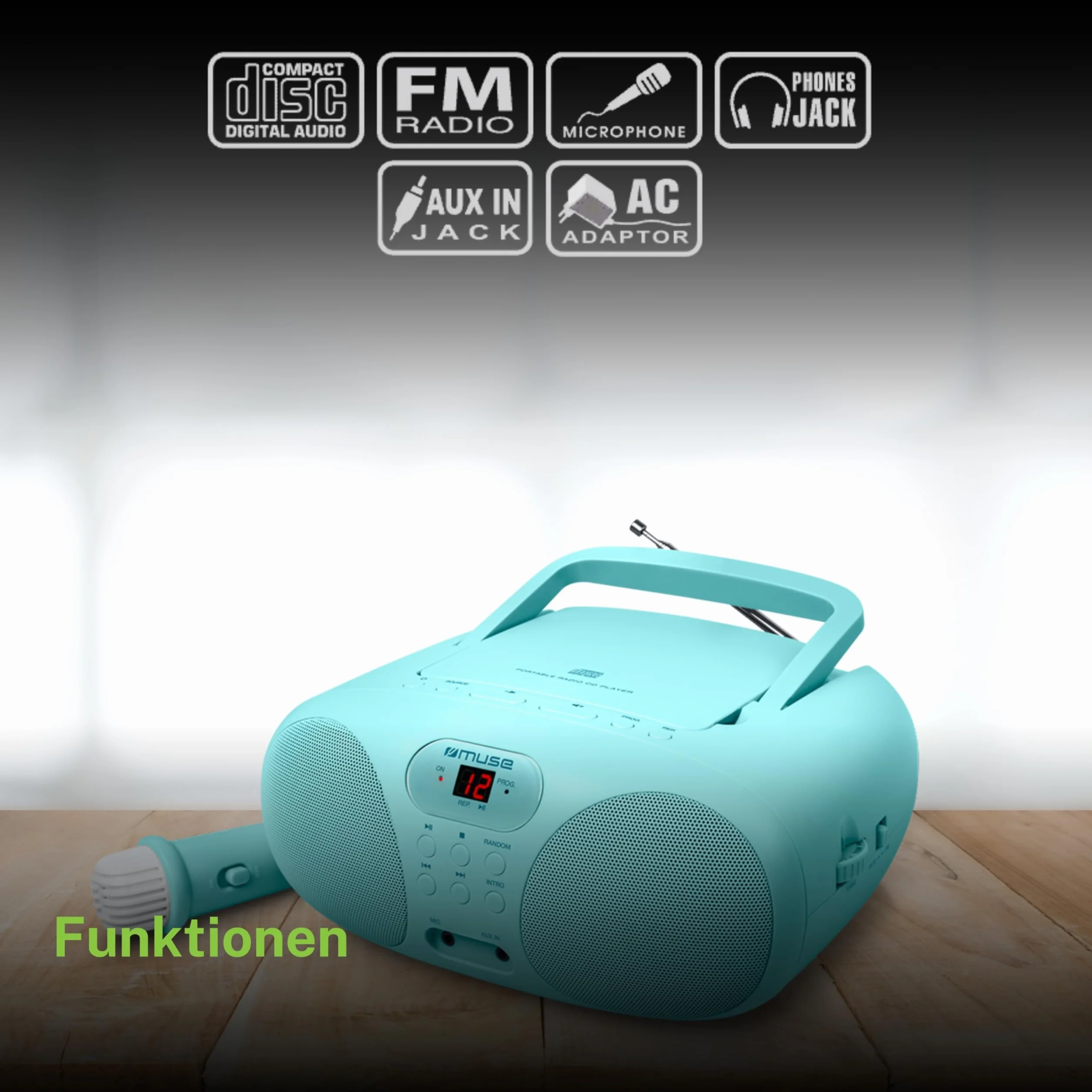 Muse M-203 KB Lecteur CD Micro