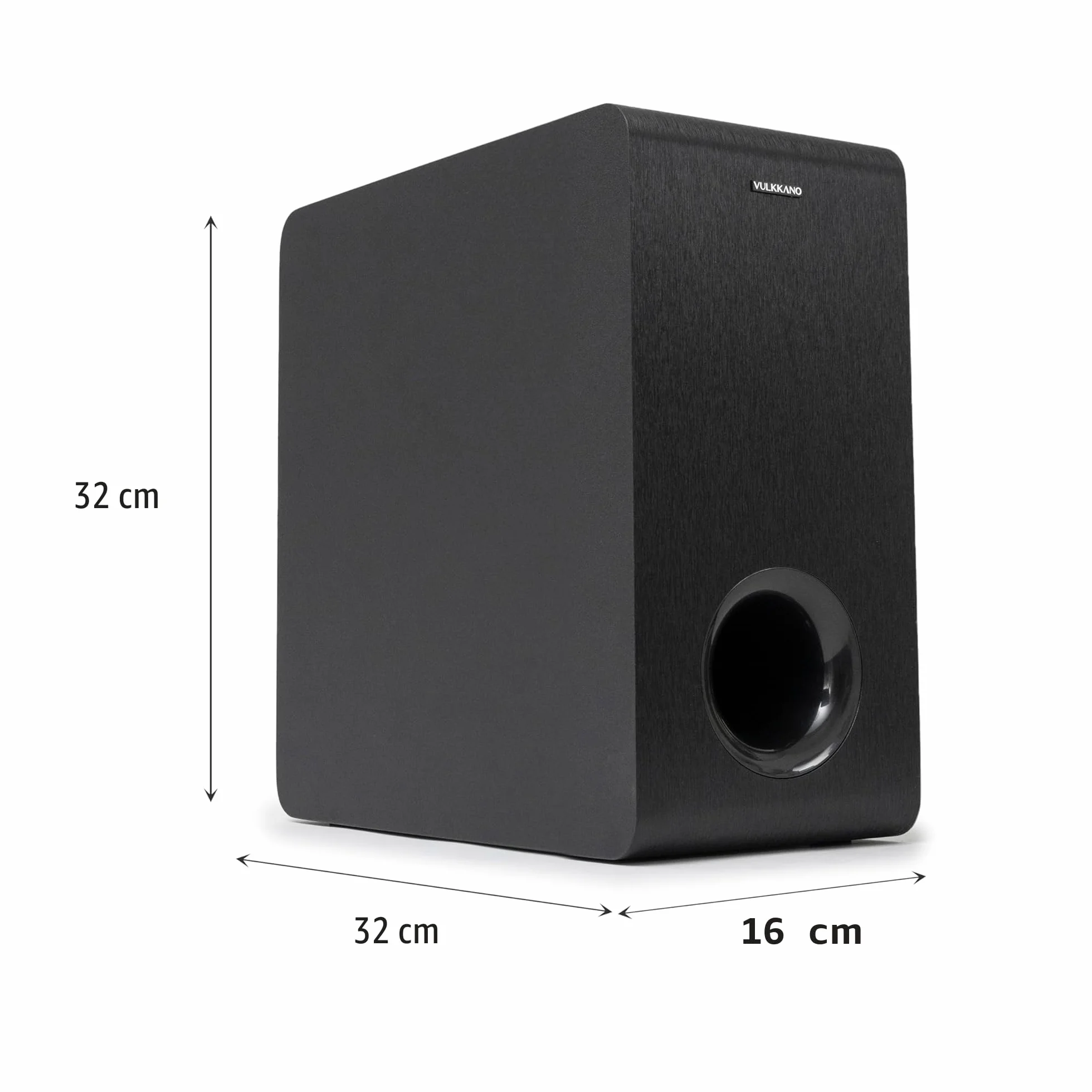 VULKKANO SUB6 Caisson de Basse de 6.5 Pouces, Fréquence 60Hz-250Hz, Subwoofer Actif Élégant