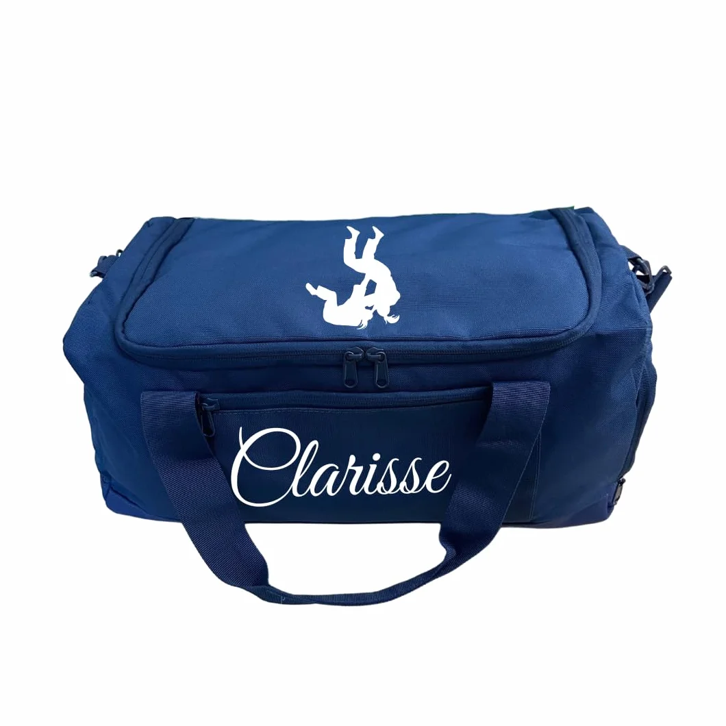 Sac de Sport Multi Sports personnalisé Motif Foot Basket Handball Judo Tennis Prénom
