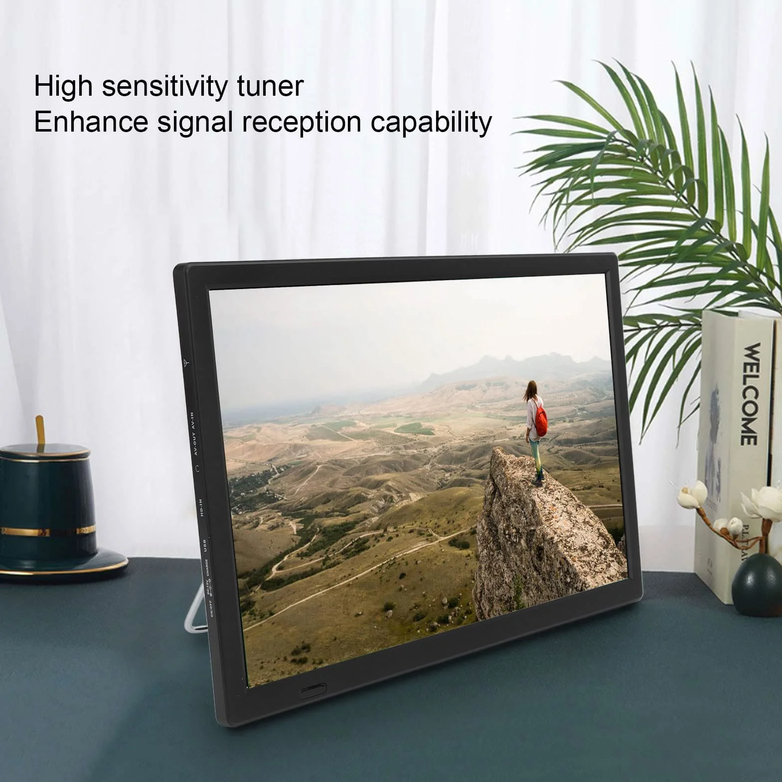 TV Numérique 16 Pouces : écran LCD Extérieur Portable avec Fonctionnalités Intelligentes, Prise UE, Compatibilité 110-220 V - Profitez du Divertissement sur écran Large n'importe Où