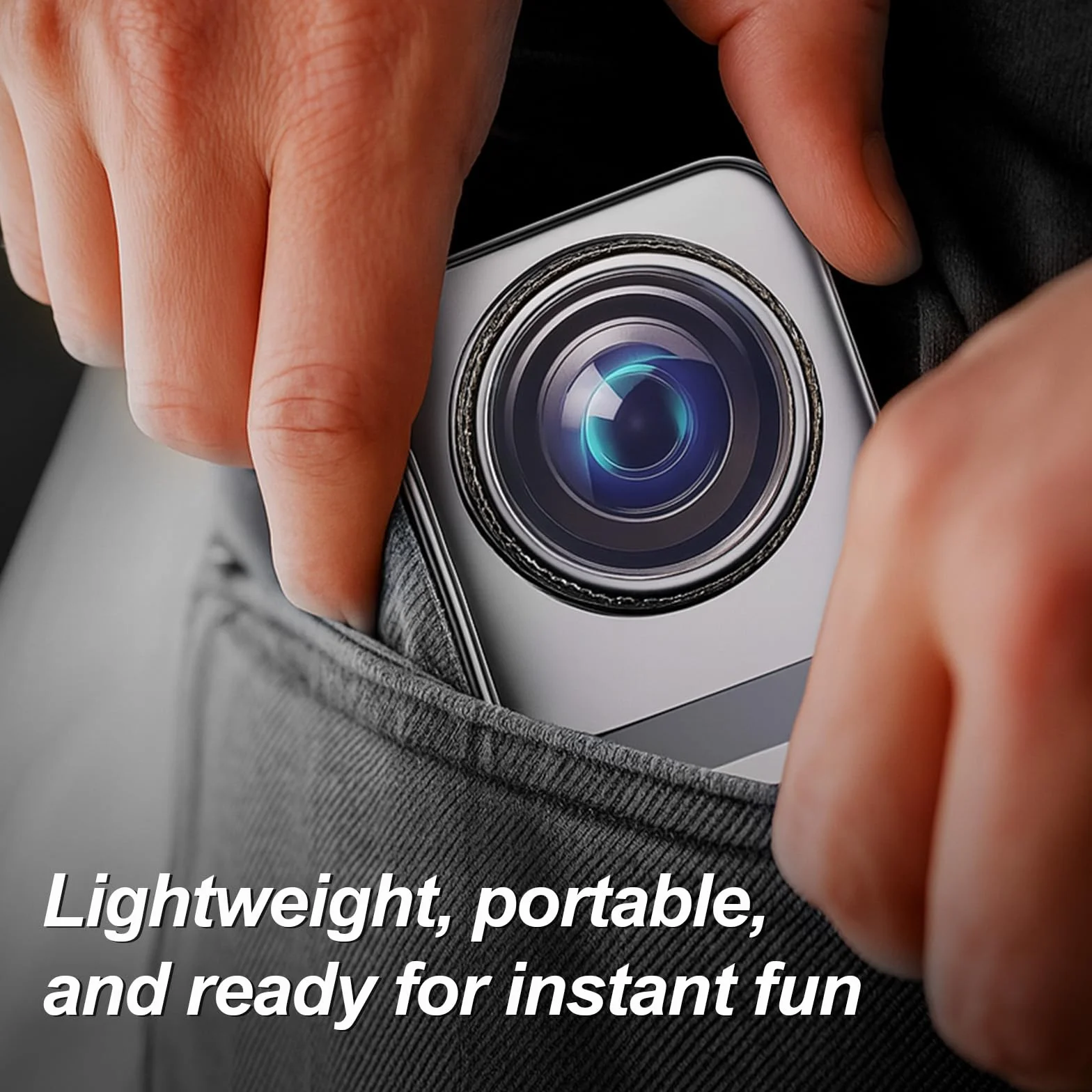 Caméra Sport HD 1080p avec Carte Mémoire 32GB, 2 Piles 1350mAh et Accessoires