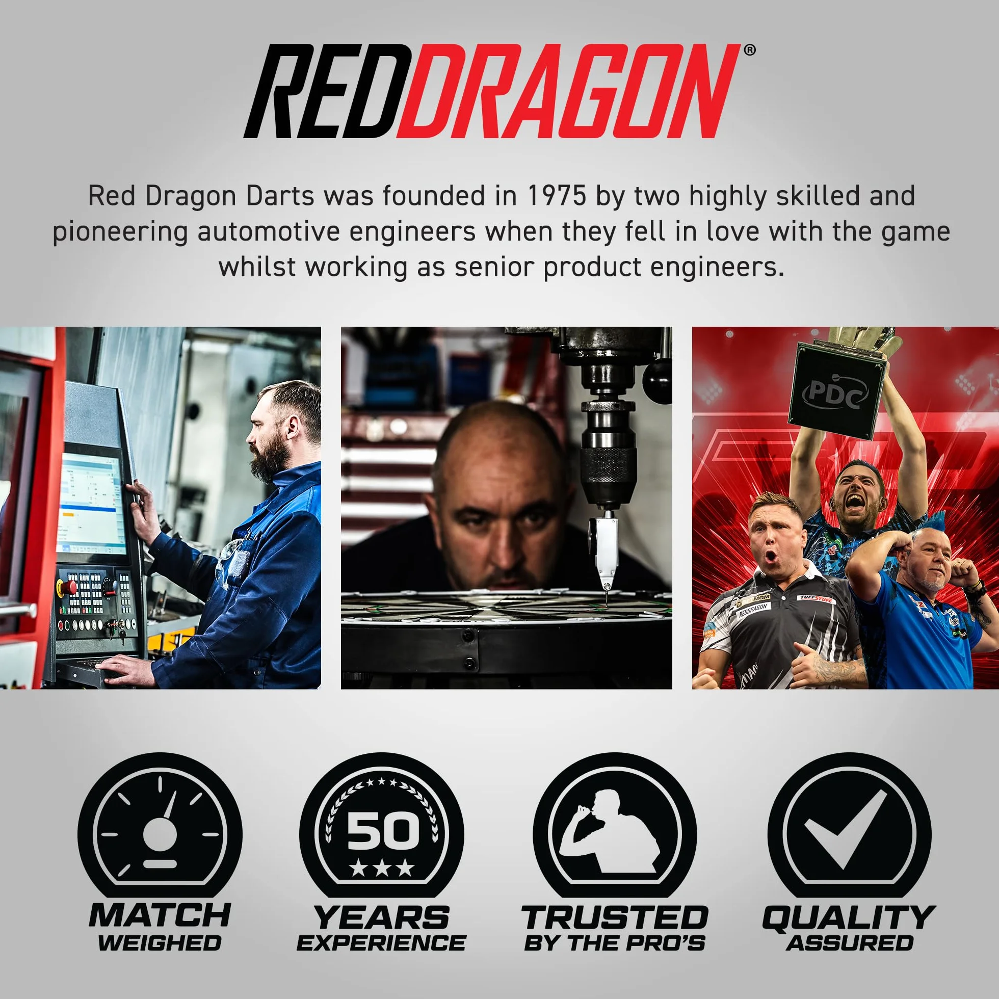 RED DRAGON Professional Player Series Jeu de fléchettes à Pointe en Acier
