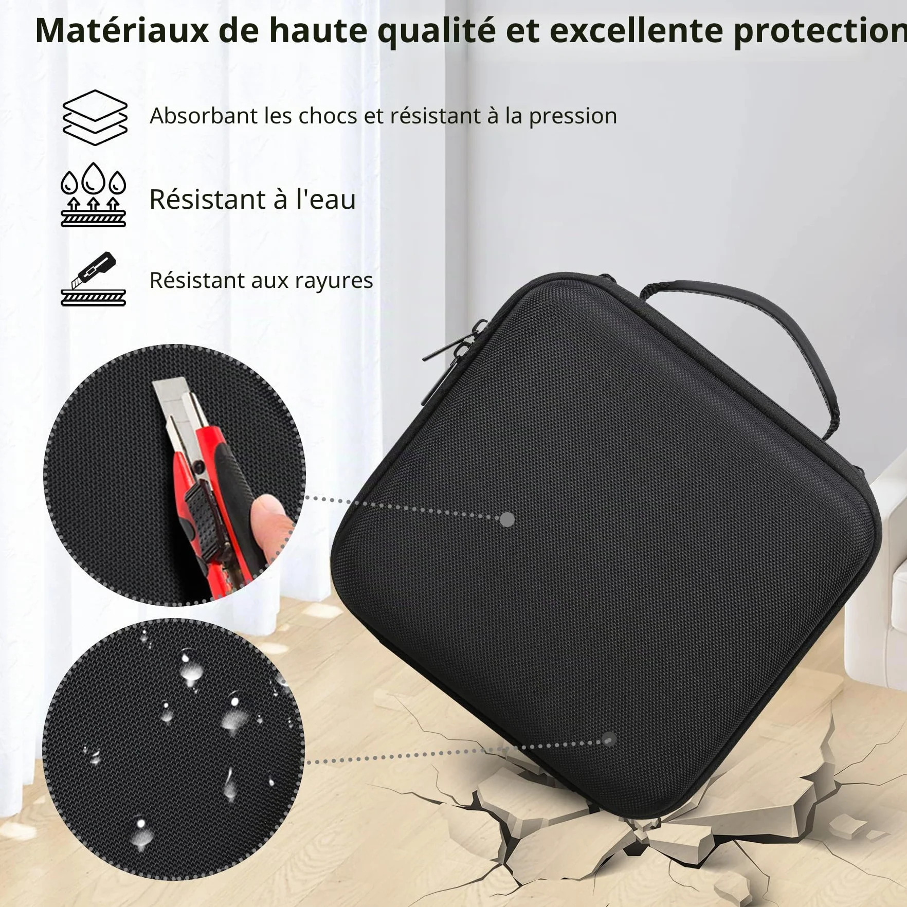 Étui de Voyage Dur pour Canon EOS 2000D / 4000D / R50 / R6 Mark II / R100 / R50V / R8 / R7 / R10 Noir