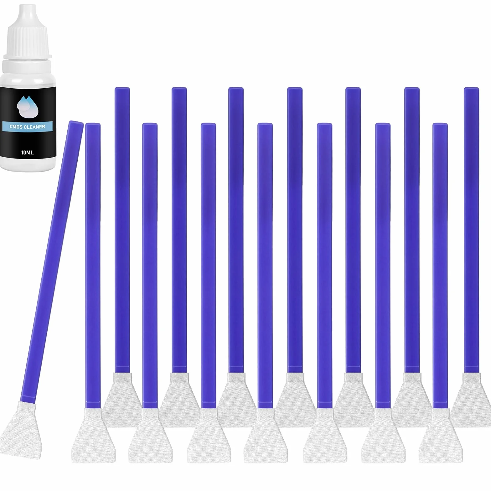 Écouvillon de Nettoyage de Capteur, 16mm Lot de 15 APS-C Écouvillons Nettoyage pour Capteur, pour Les appareils Photo numériques DSLR ou SLR pour Capteur de 10 ML
