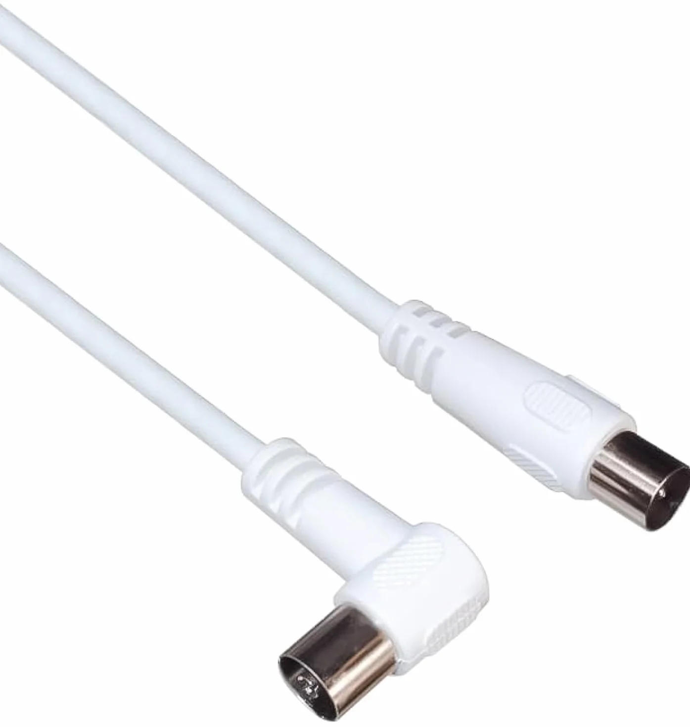 PremiumCord Câble d'Antenne Tv Coaxial 20m, 75 Ohm, Iec Mâle vers Femelle 90°, Blindé - Pour Dvb-C, Dvb-T/T2, 4K UHD 2160p, Full HD 1080p 3D, Couleur Blanc
