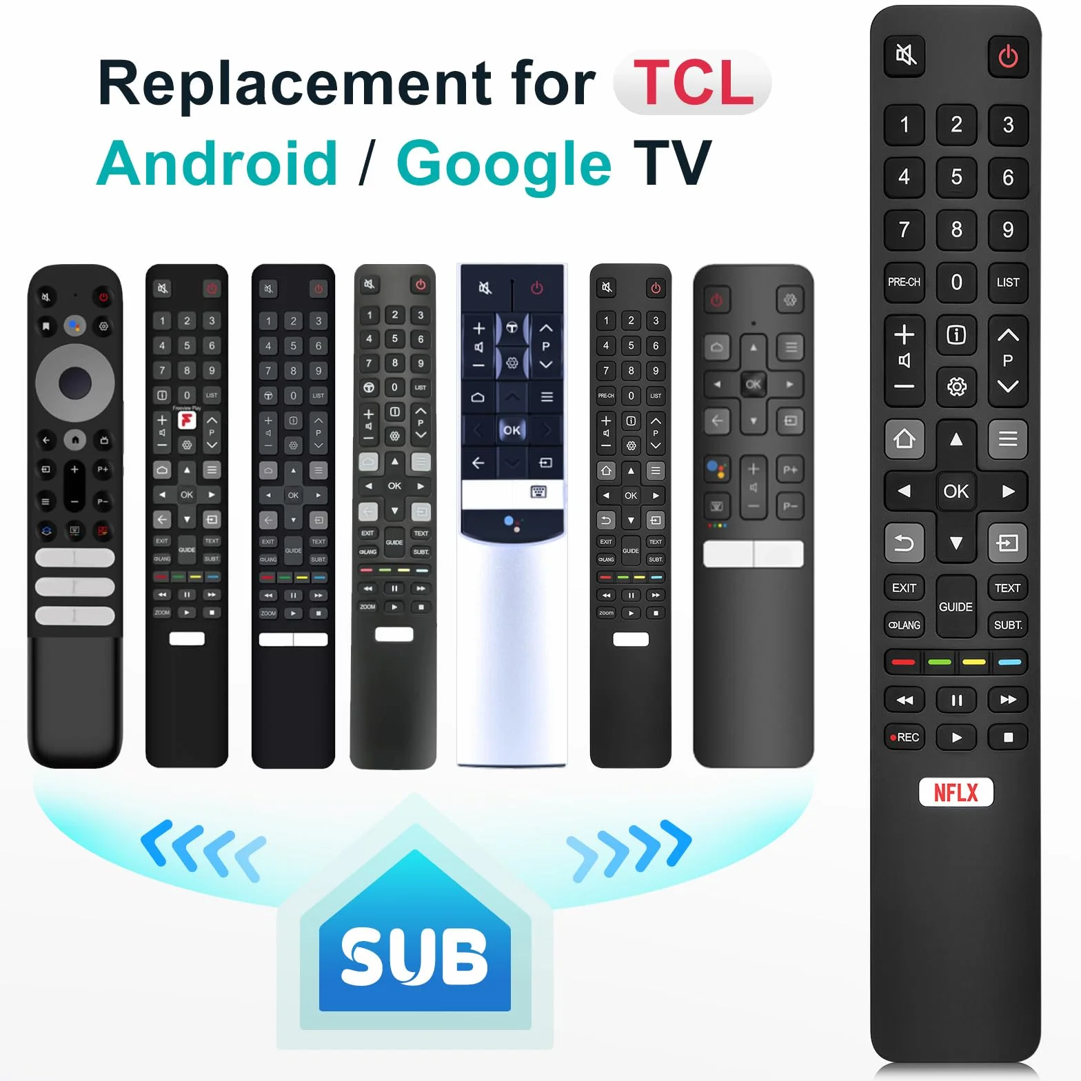 Télécommande Universelle pour TCL Smart TV Google Android