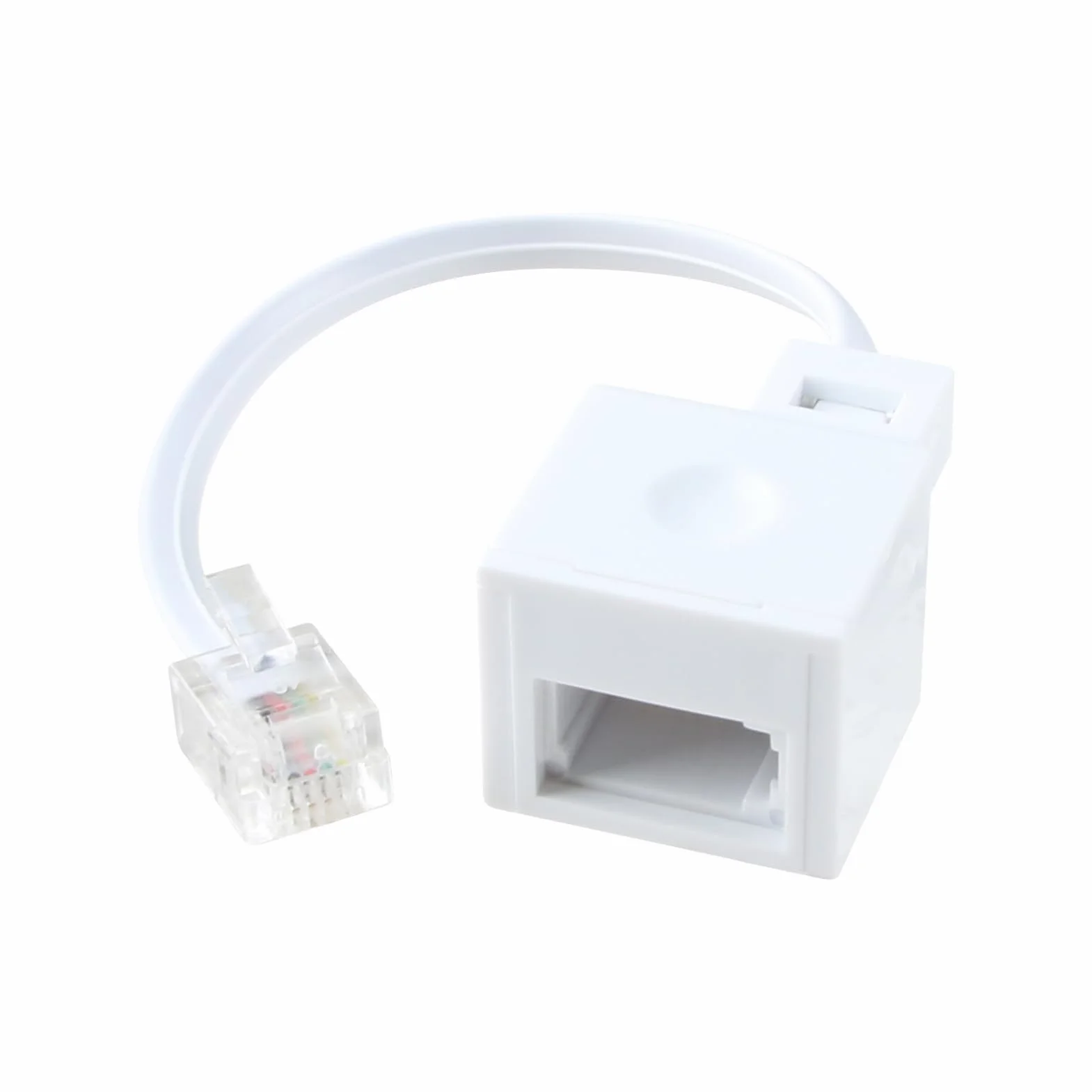 Adaptateur RJ11 vers prise BT standard RJ11 vers prise téléphonique BT - Convertisseur de téléphone vers Ethernet pour téléphone 6P4C, télécopieur, téléphones, modems, routeurs et imprimantes