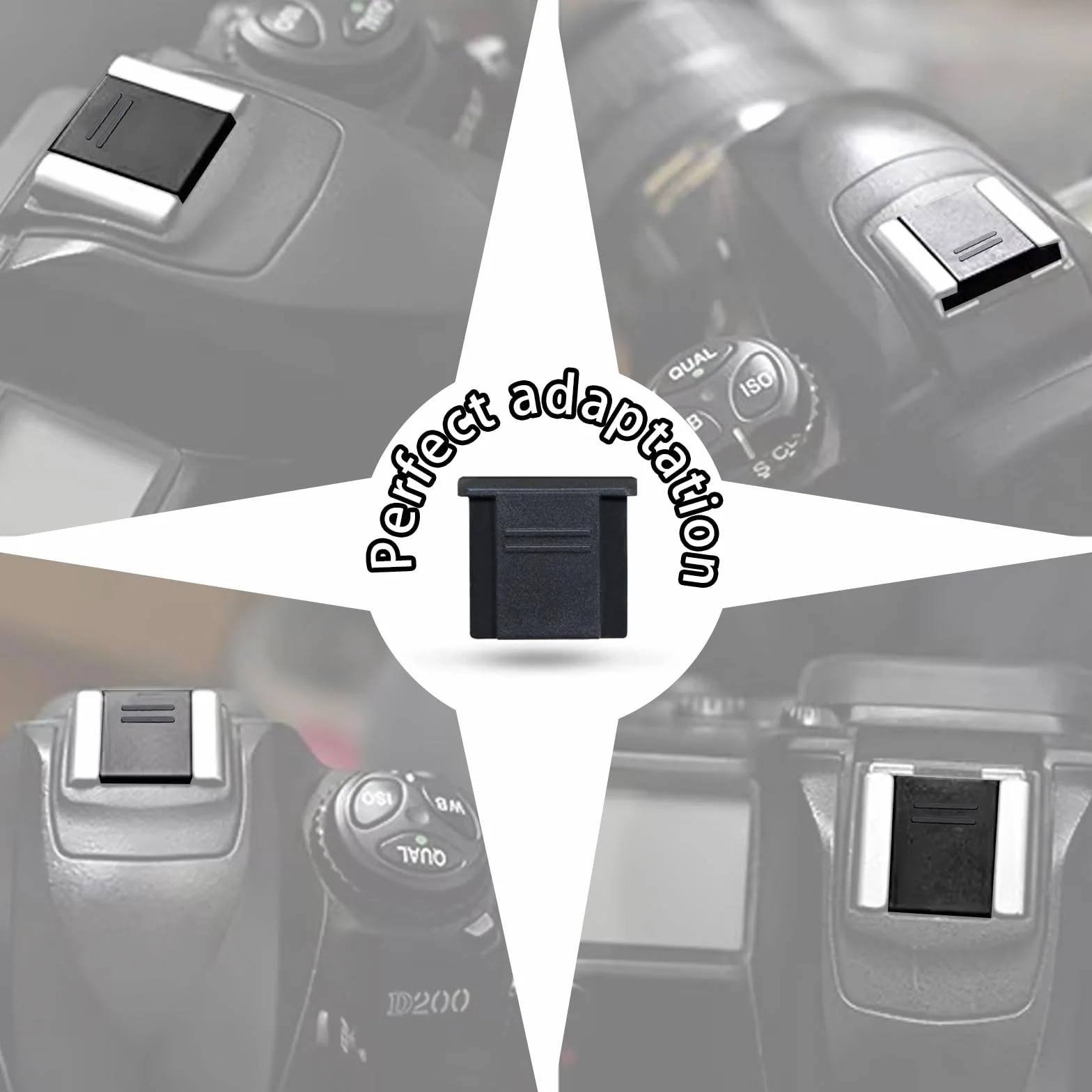 Couvre-griffe flash pour Nikon série Z, DSLR, Panasonic S5, GH5, Olympus OM-D & PEN – Compatible griffe ISO, résistant à la poussière et à l’humidité, lot de 4