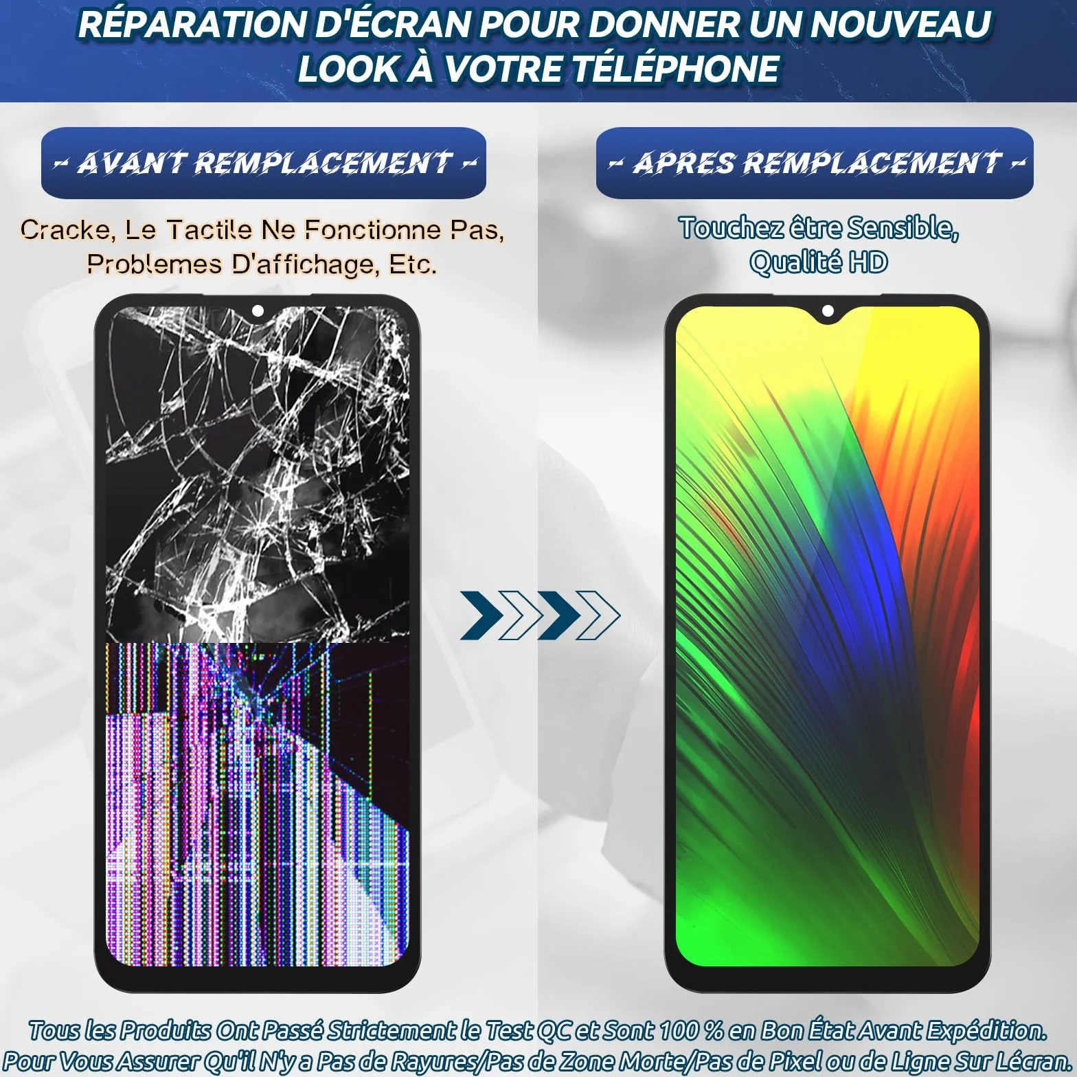 RongZy Écran LCD pour 6.5" Samsung Galaxy A15 4G A155F Écran De Remplacement pour Samsung Galaxy A15 5G A156B Écran LCD Numériseur Tactile Panneau Assemblé De Réparation avec Outils(Noir avec Cadre)