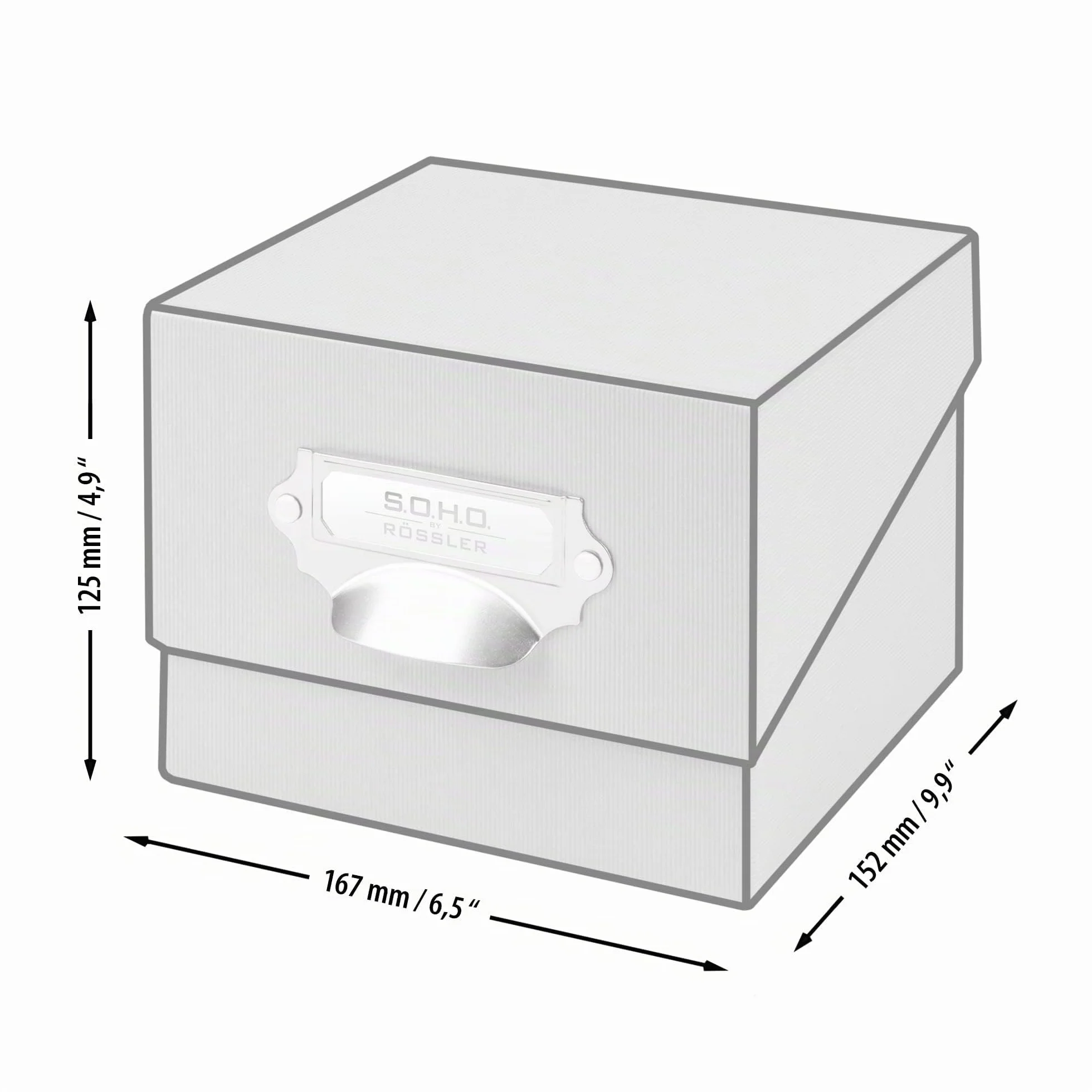 Rössler Papier S.O.H.O. 1325452650 Boîte de rangement pour photos avec étiquette inscriptible Menthe 1 pièce