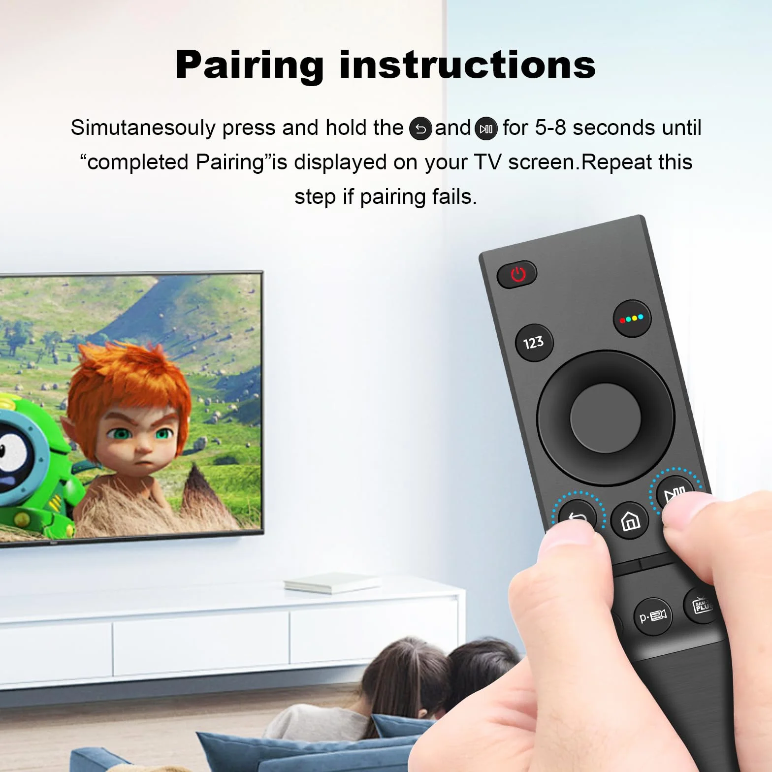 Télécommande de Remplacement BN59-01358B Compatible avec Tous Les téléviseurs Samsung LED QLED UHD SUHD HDR LCD Smart TV, Boutons Netflix, Prime Video, Samsung TV