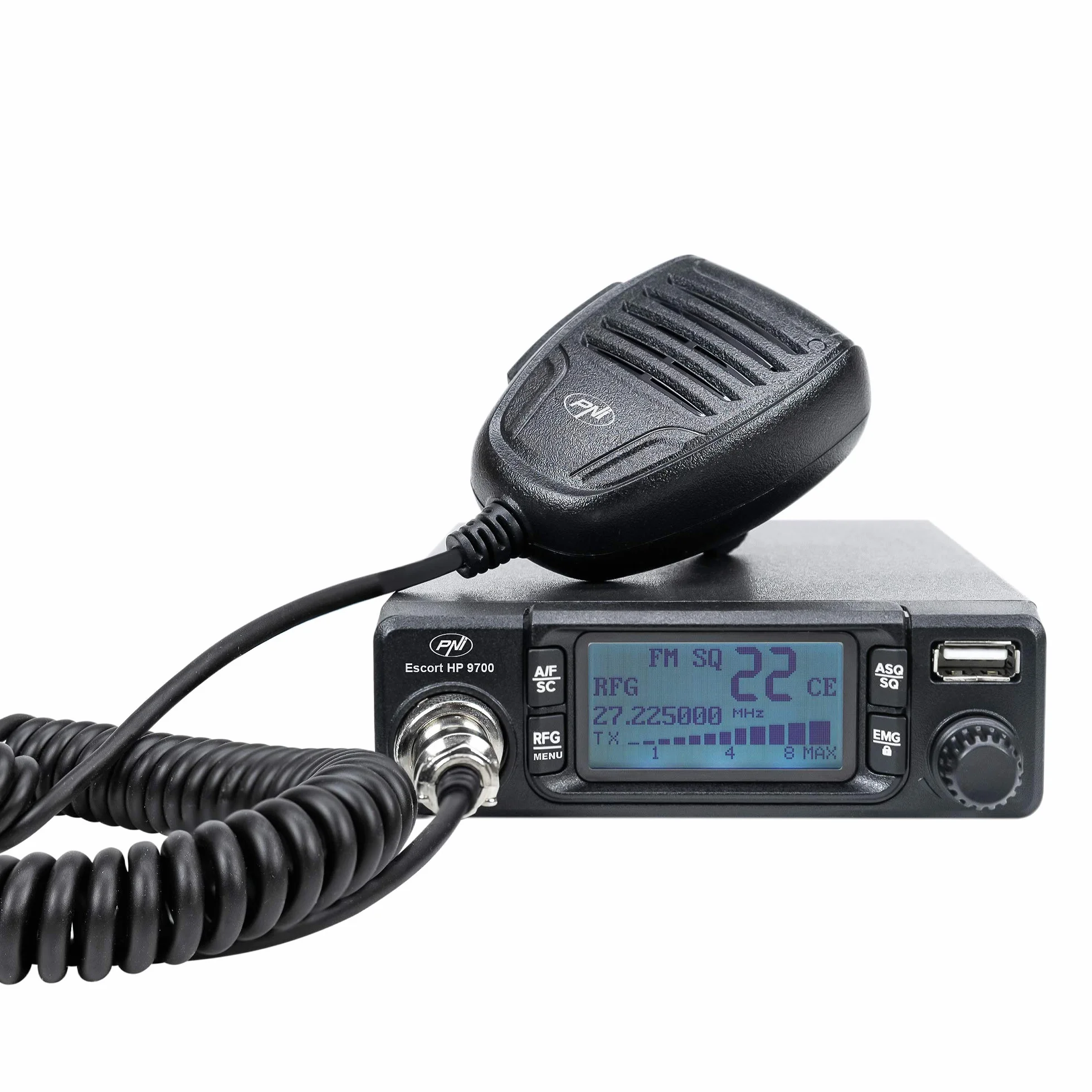 Radio CB Antenne PNI Escort HP 9700 USB et CB PNI LED 2000 Socle magnétique 12V/24V