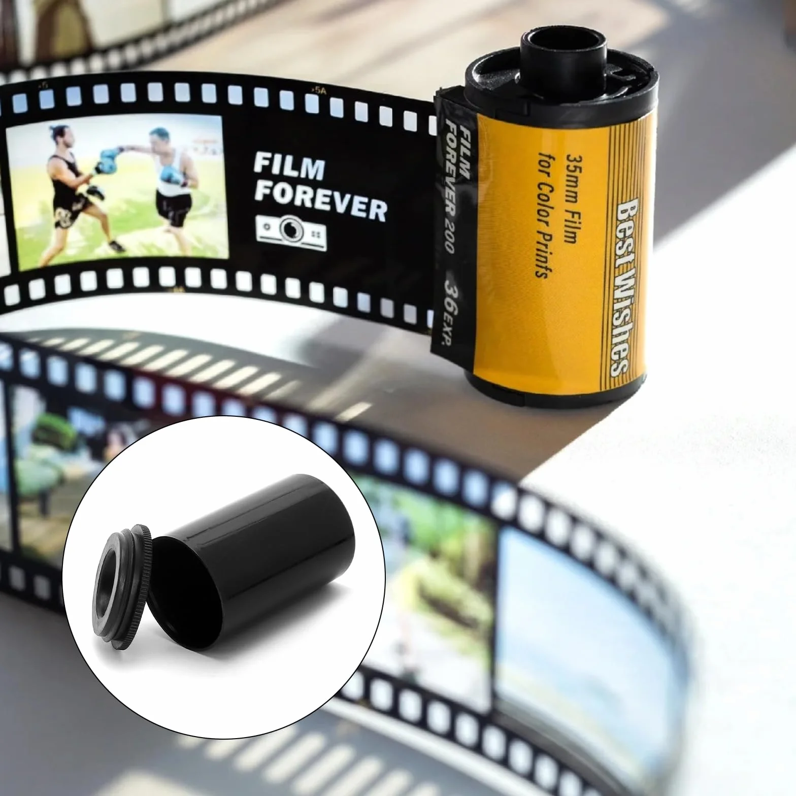 Boite Pellicule avec Couvercle 30 Pièces Noir, Boite Pellicule Plastique Rangement, Boite Pellicule Film 35mm, Petite Boite Plastique avec Couvercle pour Rangement Petites Pièces DIY
