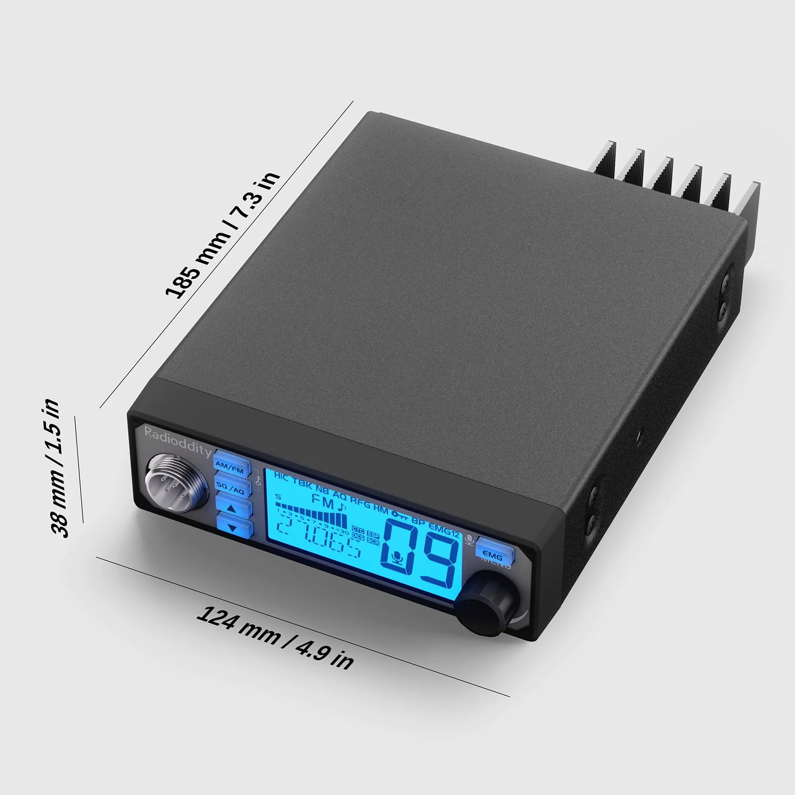 Radioddity CB-500 Radio CB Portable Émetteur-récepteur 4W AM FM avec Réduction du Bruit, Canal d'urgence 9/19, Micro Portatif
