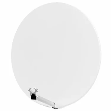 Parabole Satellite Fibre Composite Blanche 85cm + Brides INOX Anti Corrosion