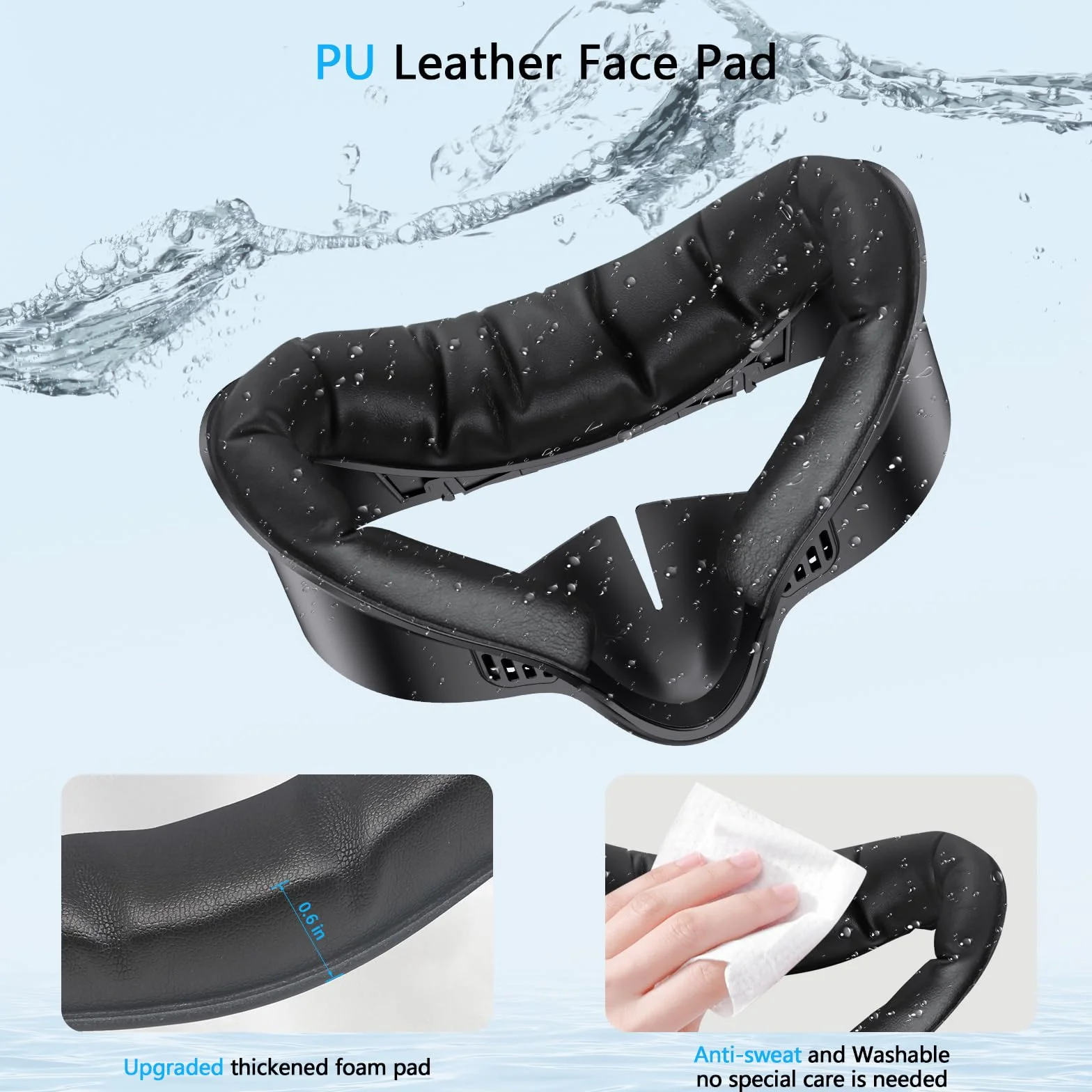VR Face Cover Pad pour Meta/Oculus Quest 3S