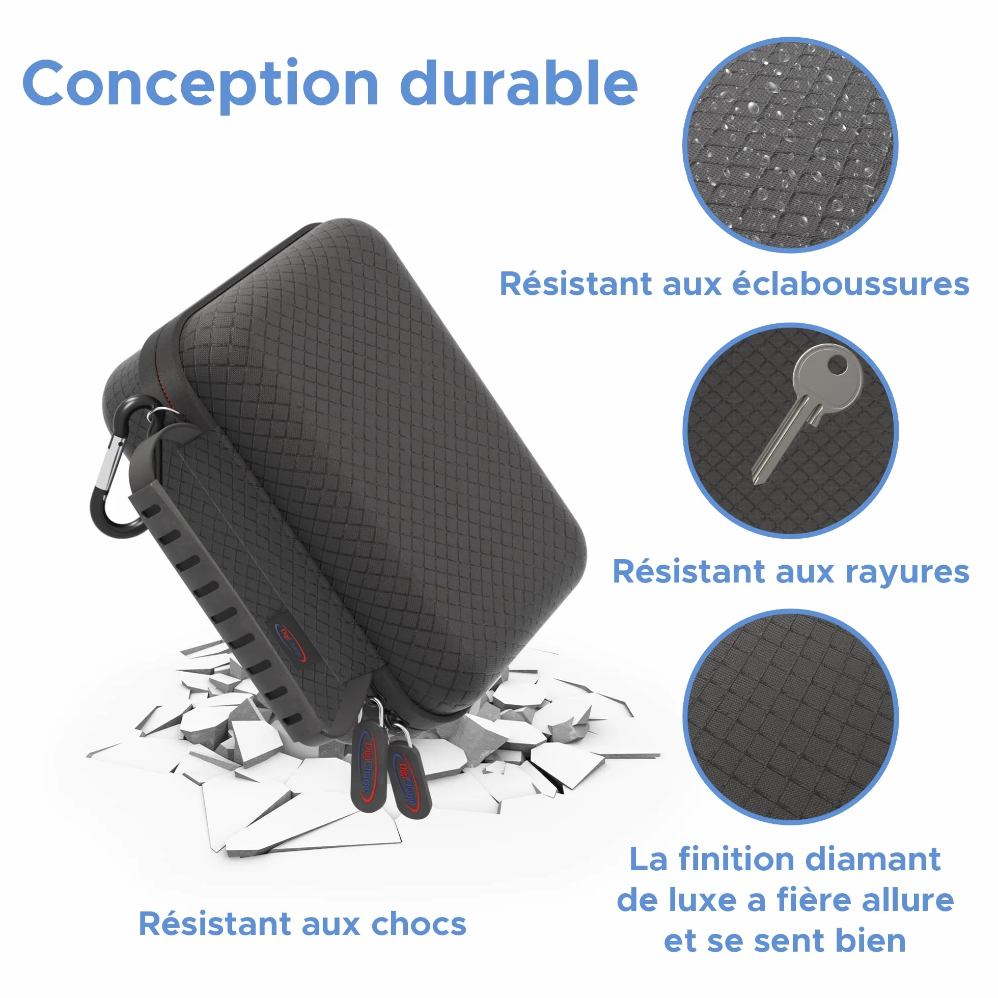 Digicharge Housse Étui Protection Compatible Gopro Hero11 Hero10 Hero9 Max Hero 11 Mini 10 9 8 7 6 Apeman Apexcam Victure Kitvision Akaso