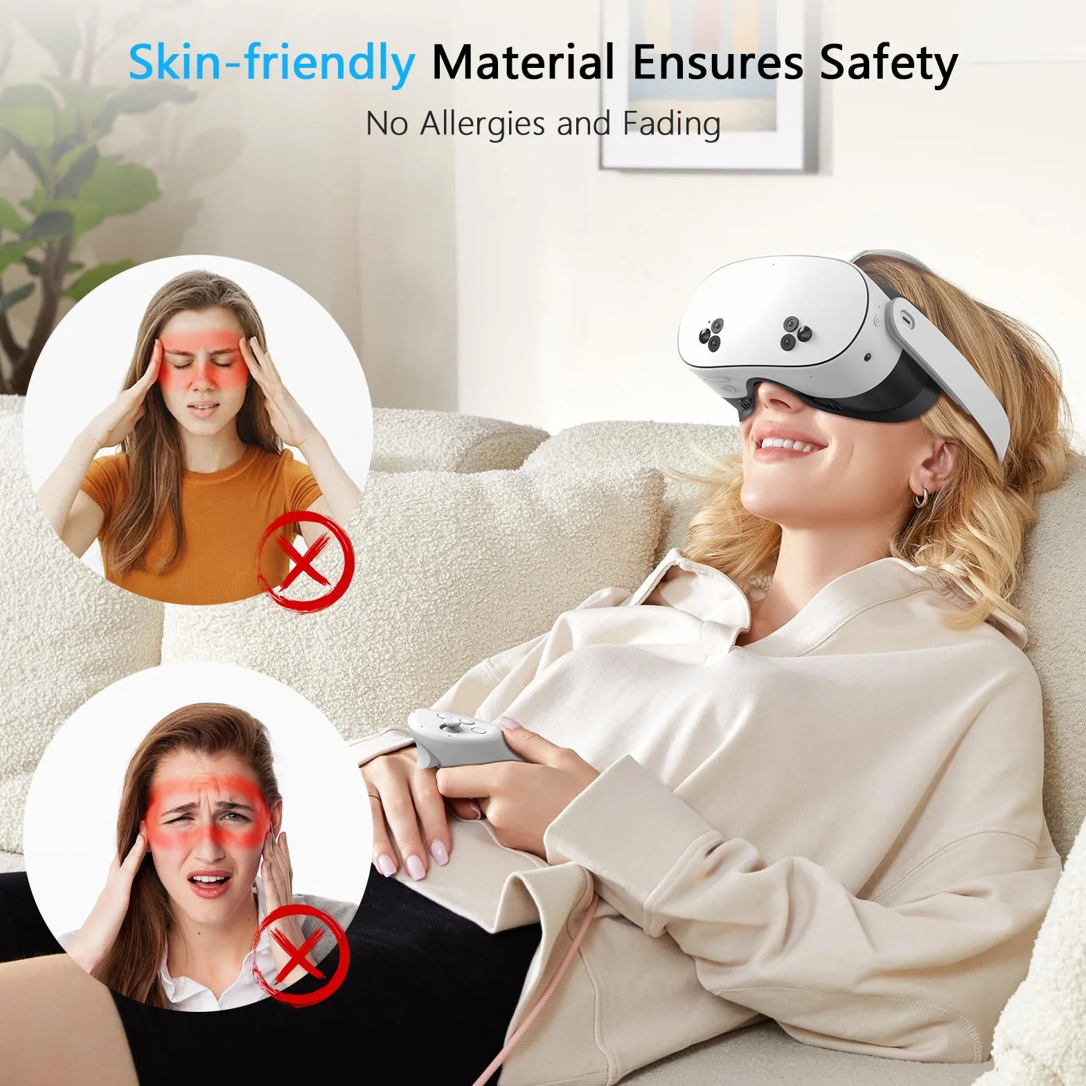 VR Face Cover Pad pour Meta/Oculus Quest 3S
