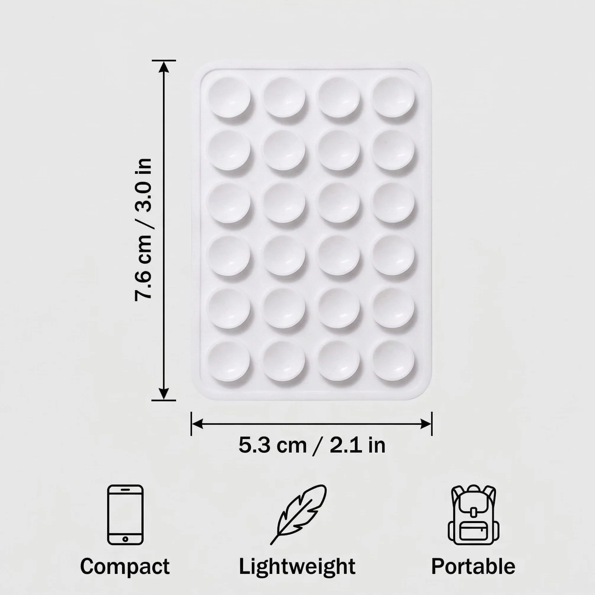 4 Pièces Ventouse Téléphone Portable double face en silicone Ventouse Silicone Coque Qui Adhère Au Mur Support mains libres pour miroir de douche et poignée à selfie de voiture