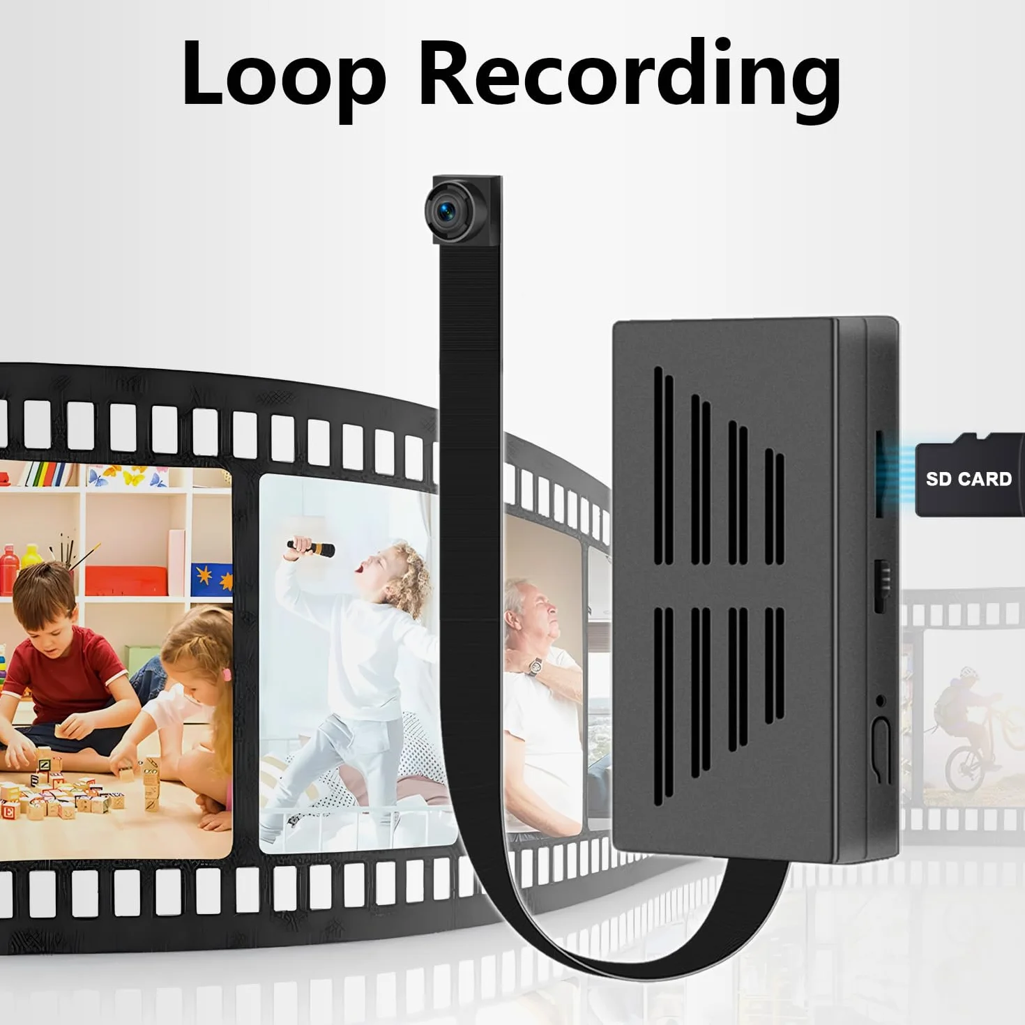 Caméra Espion Mini caméra HD 1080P Portable Caméra Cachée avec Ddétecteur de Mouvement pour la Surveillance Complète à l'intérieur et à l'extérieur