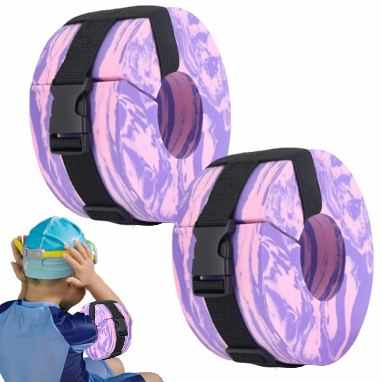 Haltères de cheville d'eau - Poids de piscine portable pour entraînement physique et aérobic aquatique