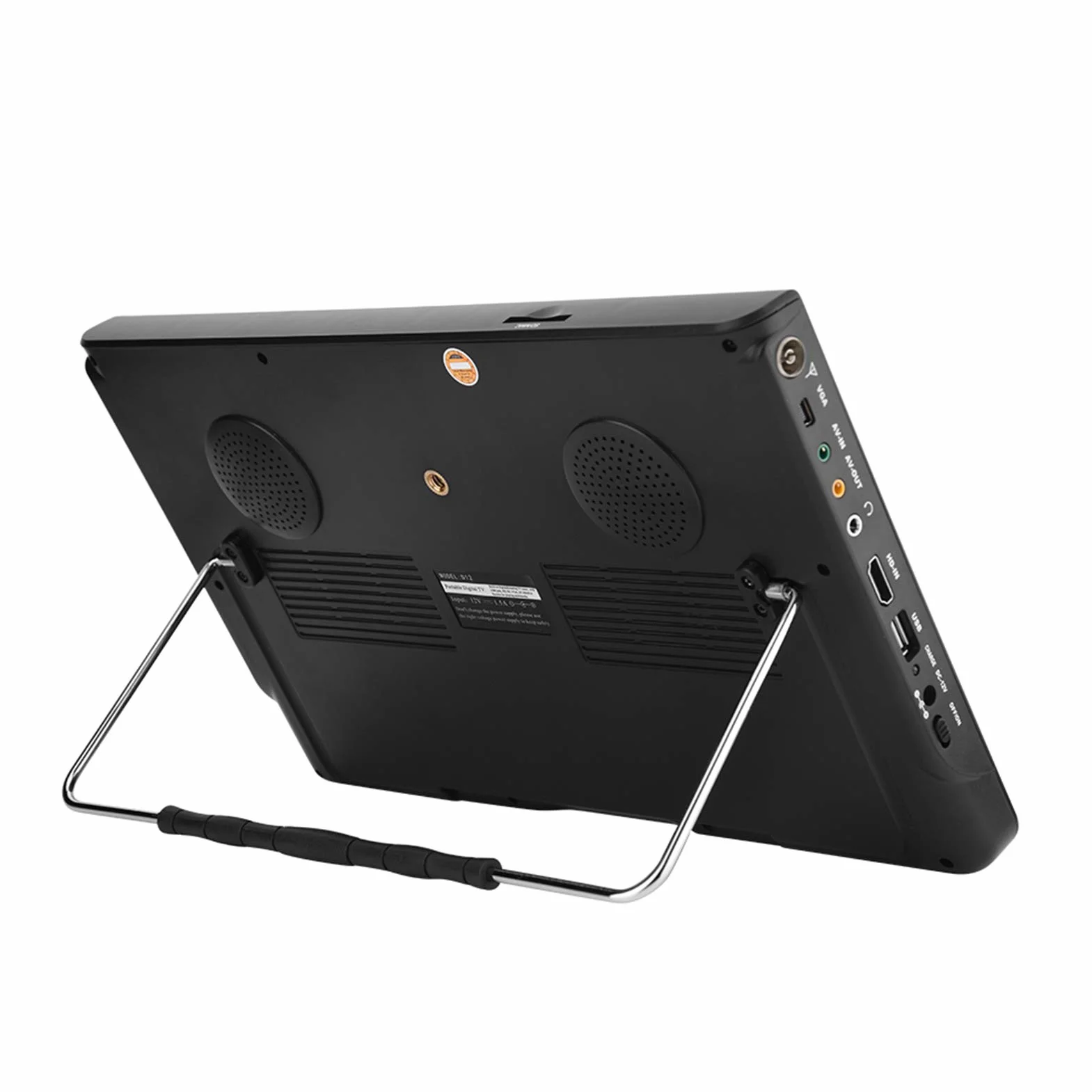 VBESTLIFE T / T2 Téléviseur Portable 12 Pouces, avec Ecran LCD Haute Résolution 1280 * 800 Téléviseur Numérique Support Alimentation Secteur, Adaptateur Allume-Cigare 12V etc(EU)