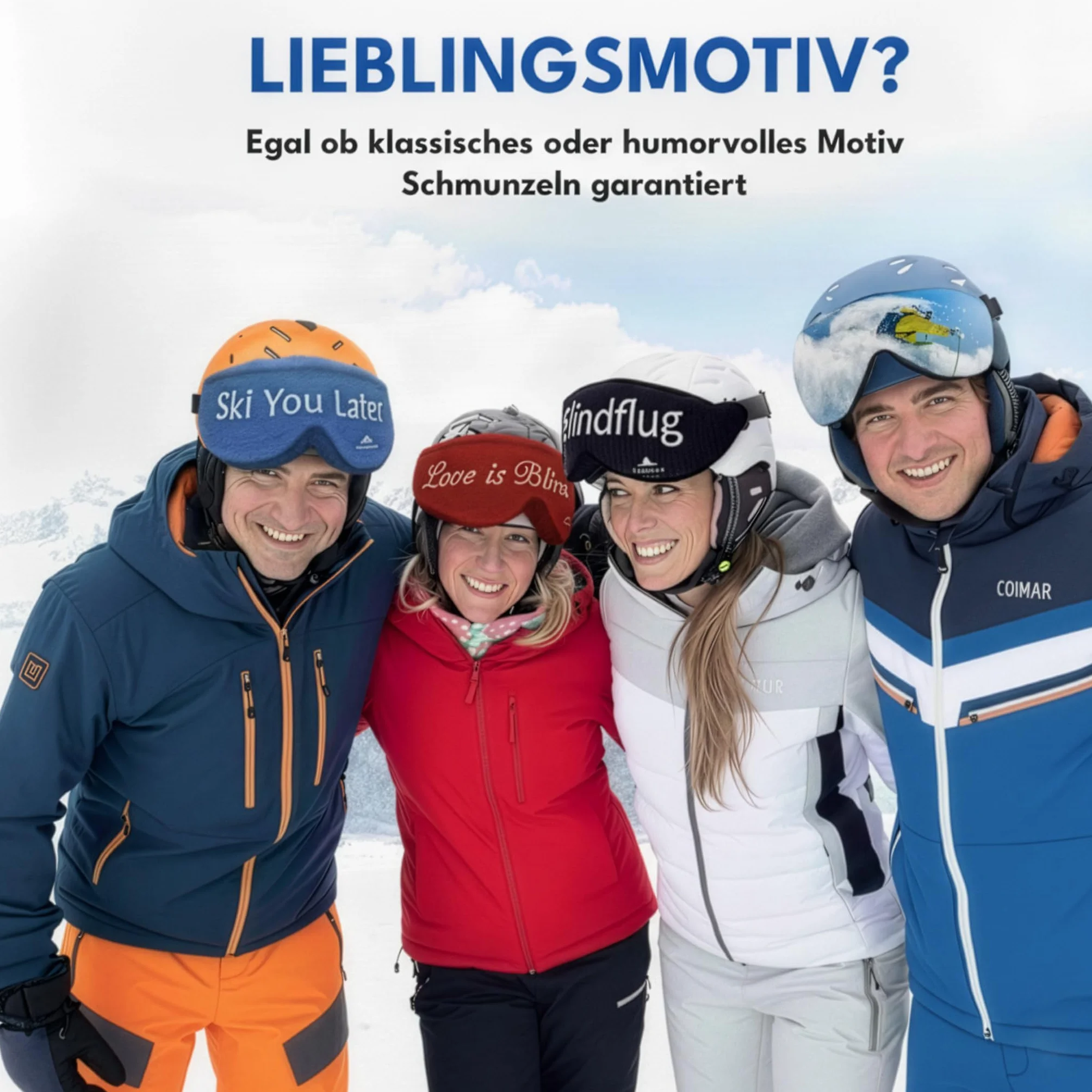 Protection de visière pour casque de ski Two Horizons avec chiffon microfibre - Style sourire