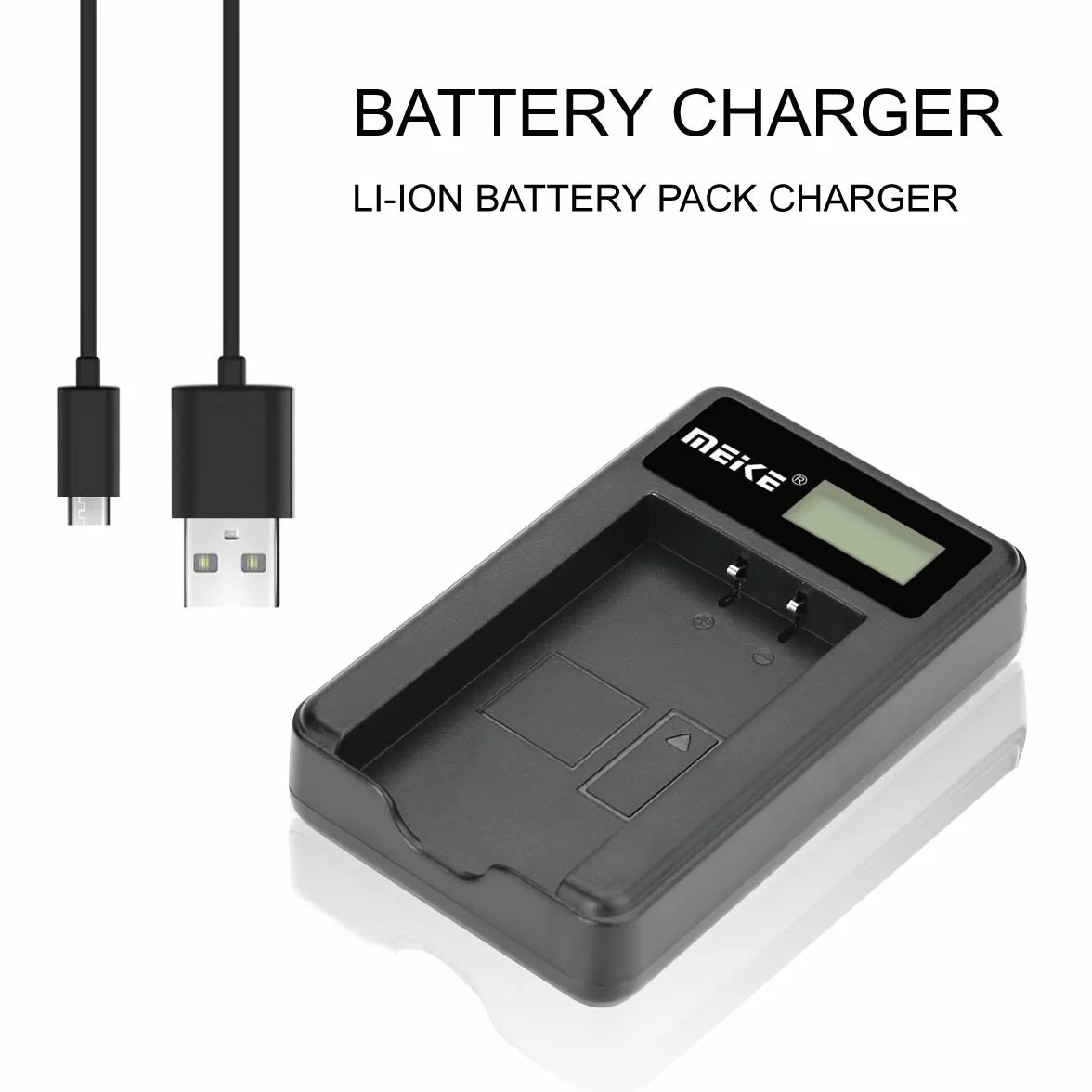 Meike MK-LC1 Chargeur de batterie Li-ion avec écran LCD pour batterie MK 420 Speedlite Series (MK-LP1)