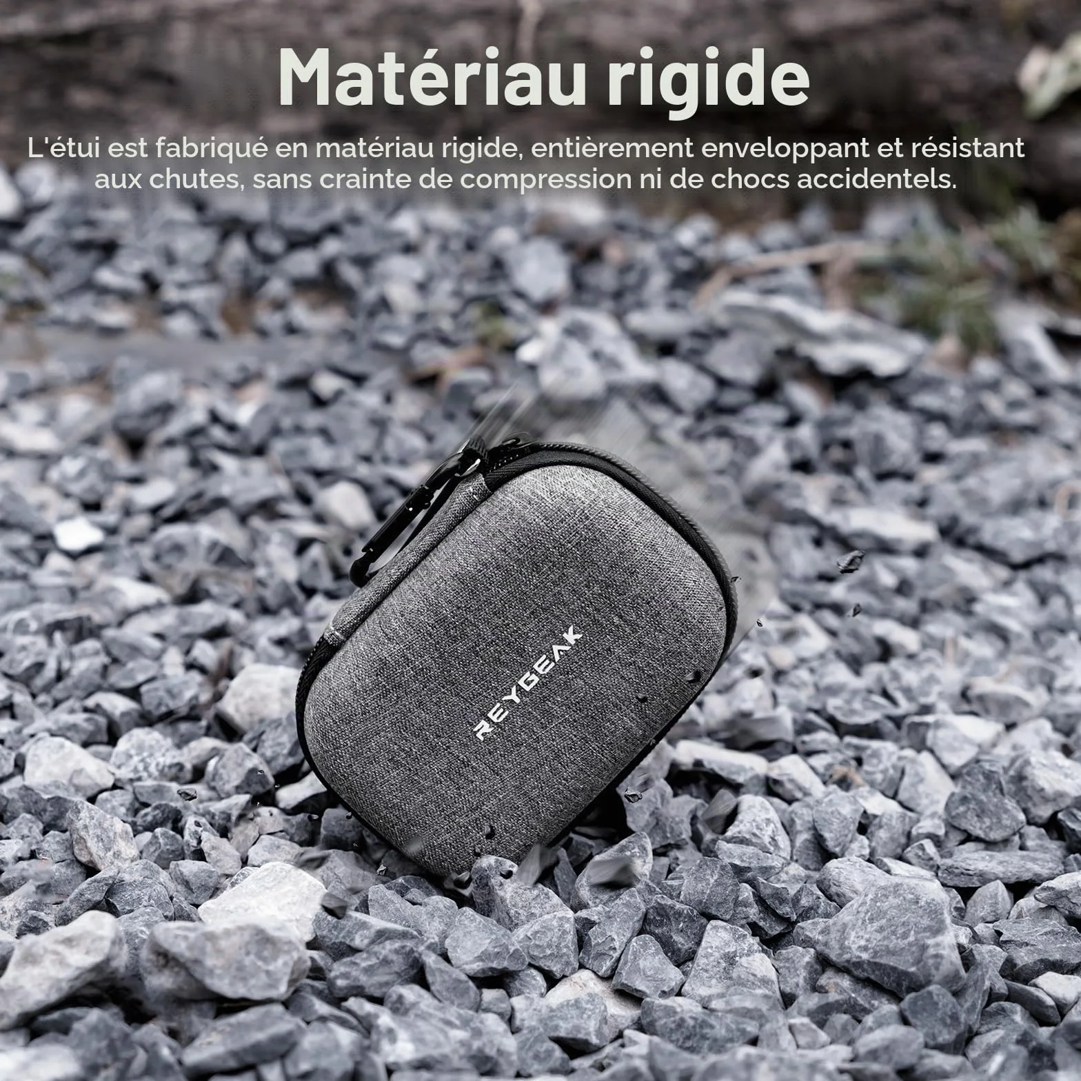 REYGEAK Étui Osmo Action 5 Pro, étui de Transport Portable en Cuir PU, Sac à bandoulière pour DJI Osmo Action 5/4/3 Adventure Combo Accessoires (Petite Taille)