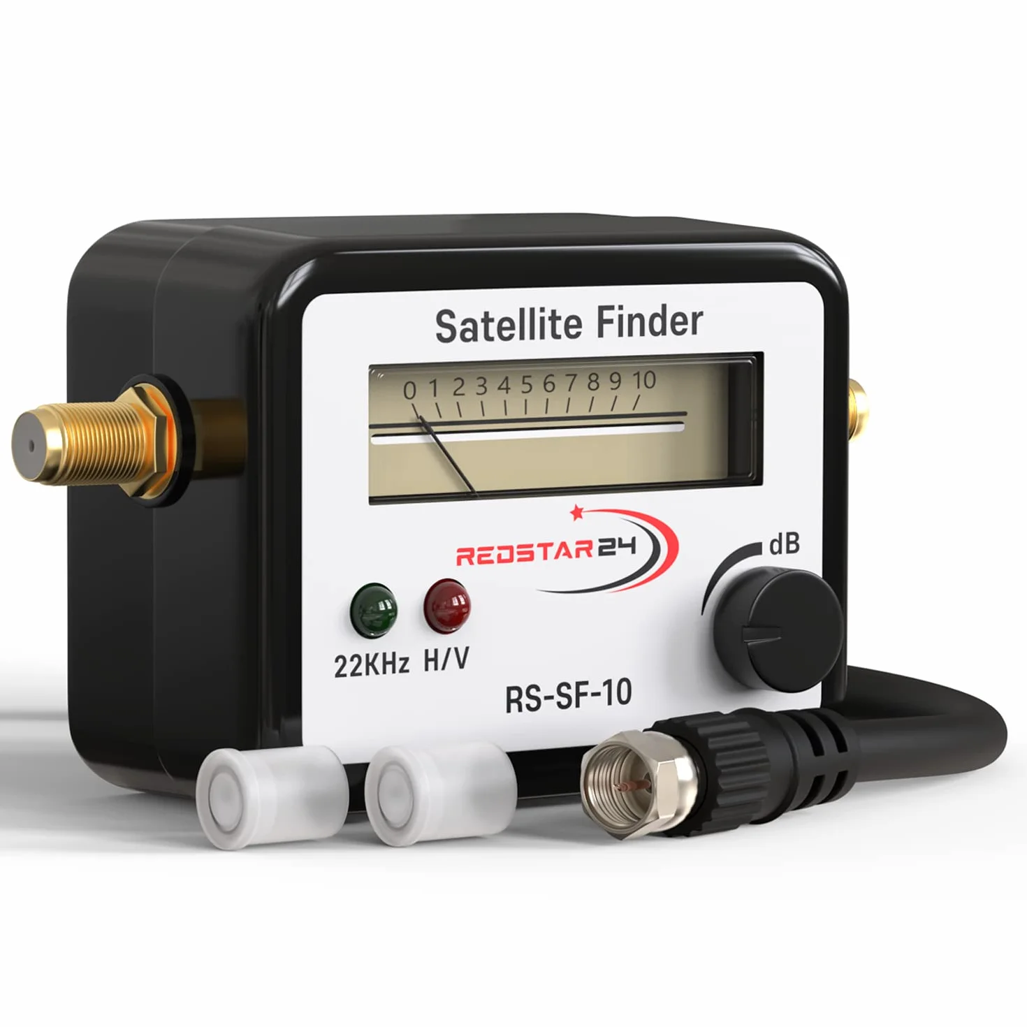 RedStar24 Pointeur Satellite Détecteur de Signal Numérique Satfinder avec Signal Sonore Câble F Inclus