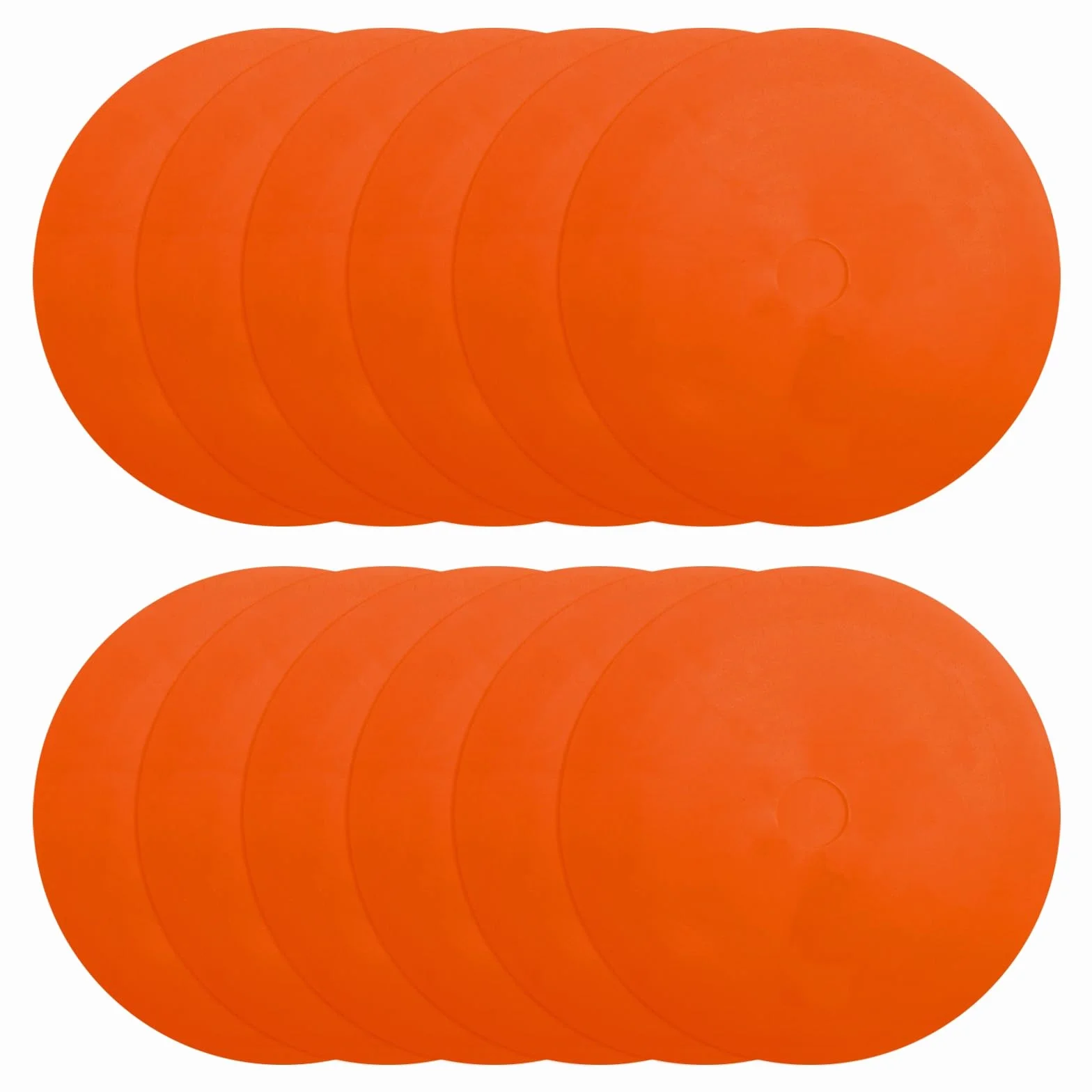 PATIKIL Marqueurs Au Sol 6 Pouces 12 Pcs Points Antidérapants Cônes Plats pour Gym Football Sports Orange