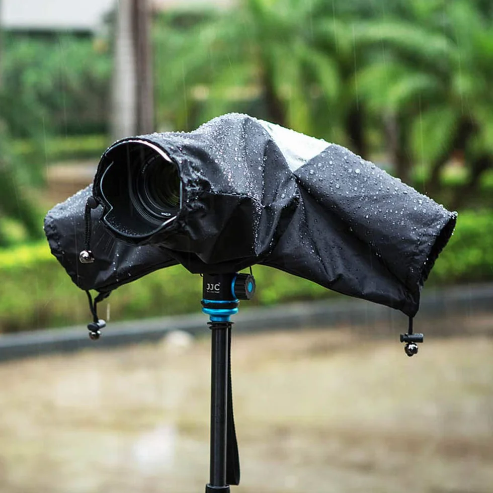 JJC Nylon Caméra Couverture Anti-Pluie Housse Protection Imperméable pour Fujifilm Nikon Canon Sony DSLR Appareil Photo Reflex