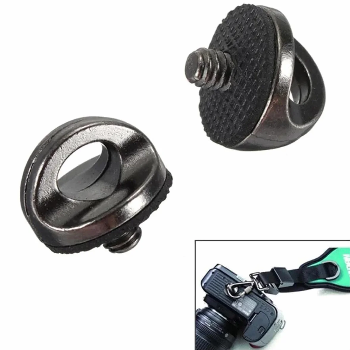 vis Adaptateur pour Sangle Appareil Photo et Caméra, Support à Vis 1/4" 3 Pcs Tokaneit