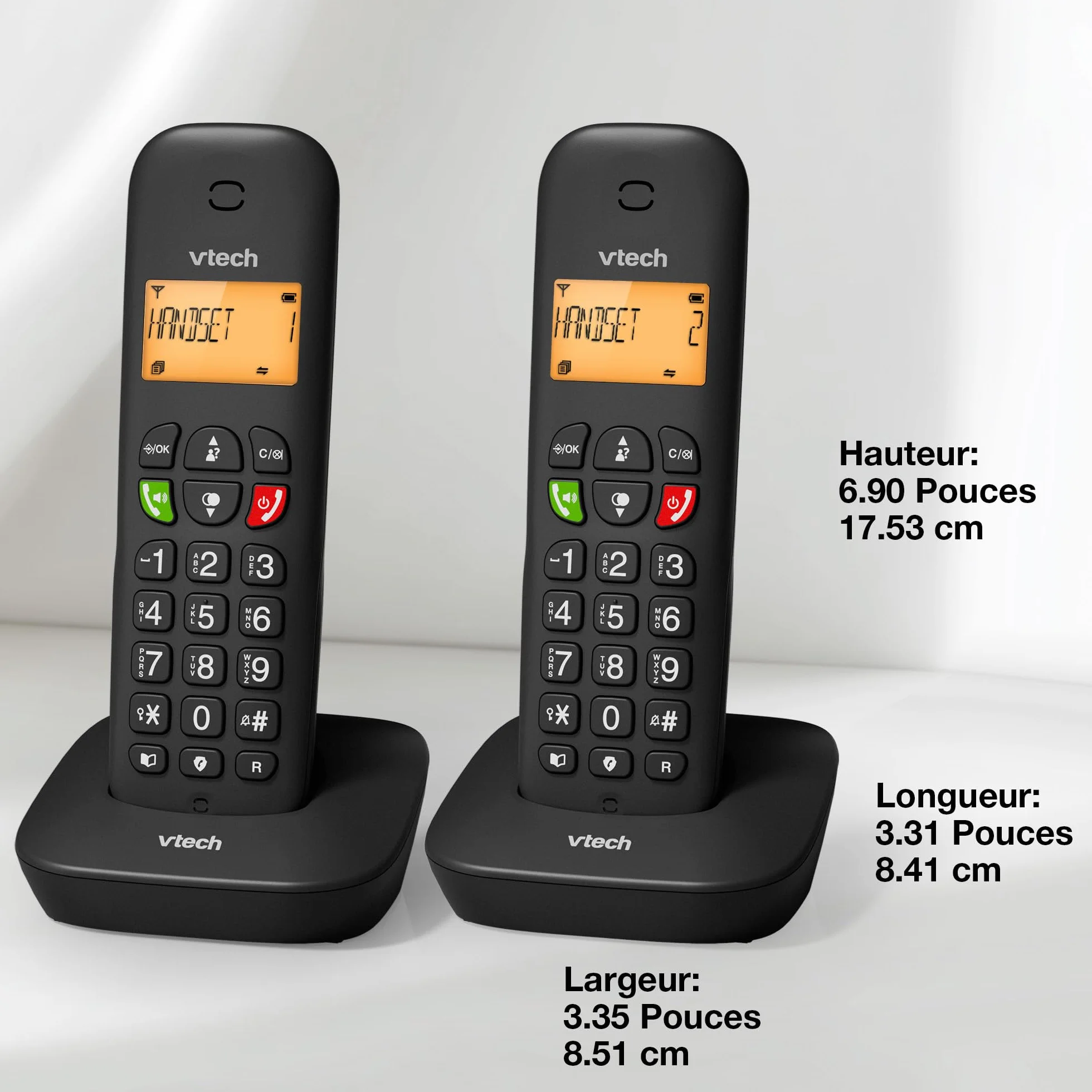 VTech CS901 Téléphone sans Fil DECT 2 combinés, Blocage d’appels, Identification, Haut-Parleur