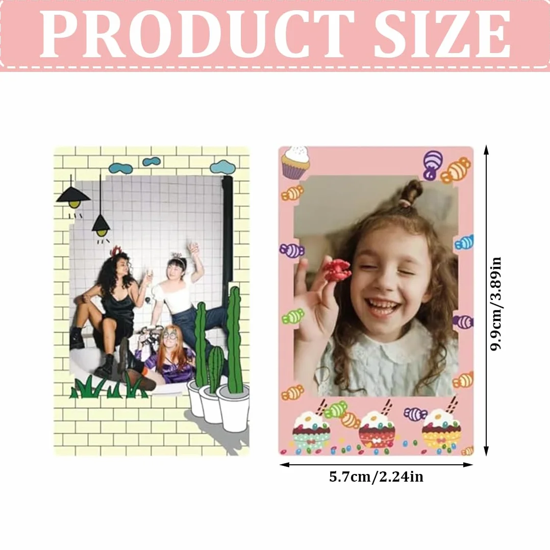 30 Pièces Autocollants Bordure et Cadres Colorés pour Fujifilm Instax Mini