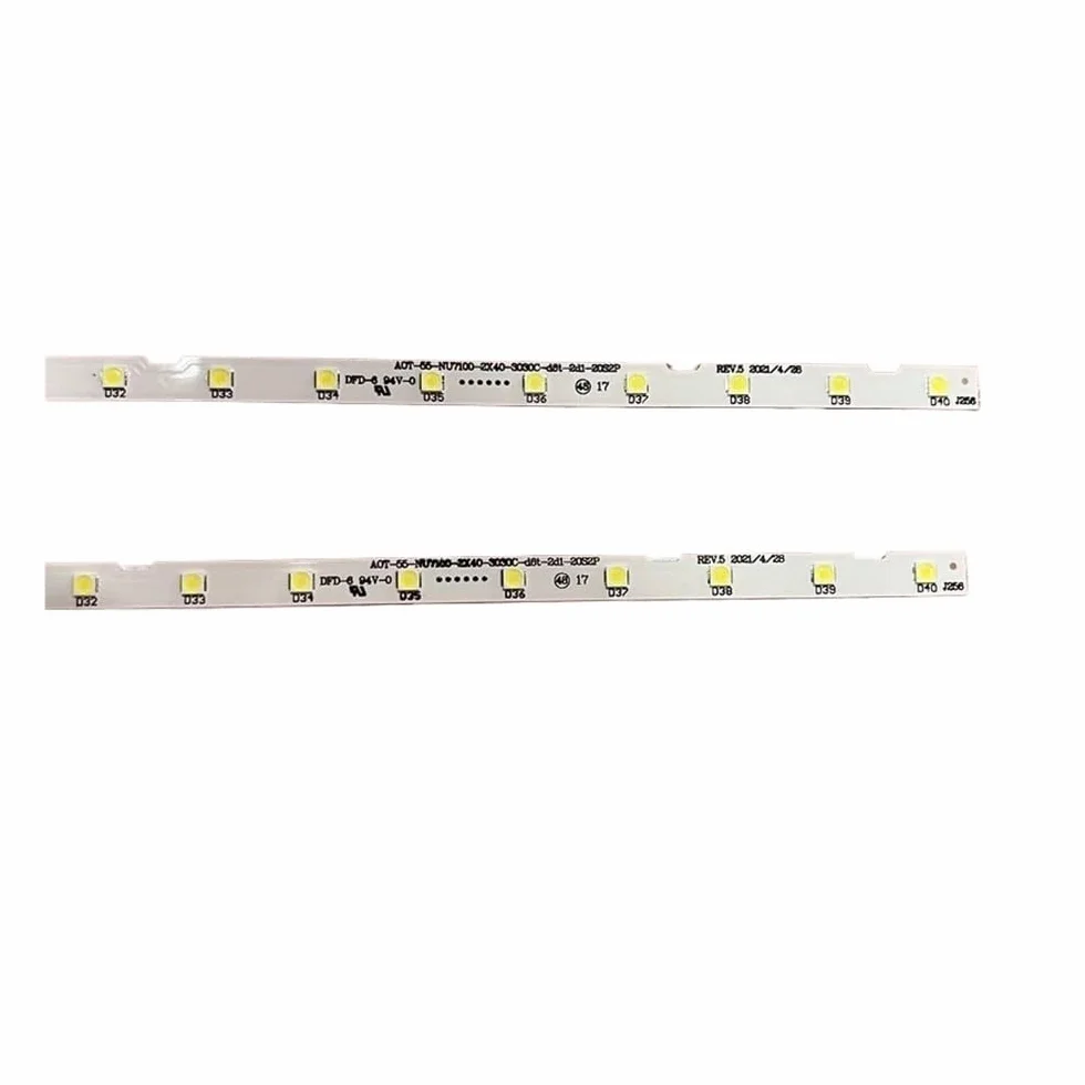 Bande de rétro-éclairage LED pour Samsung UN55NU7100F UE55NU6025K UE55NU7175U UE55NU7172U UE55NU7092U UE55NU7305K UE55NU7375U UE55NU7372U 2 PCS