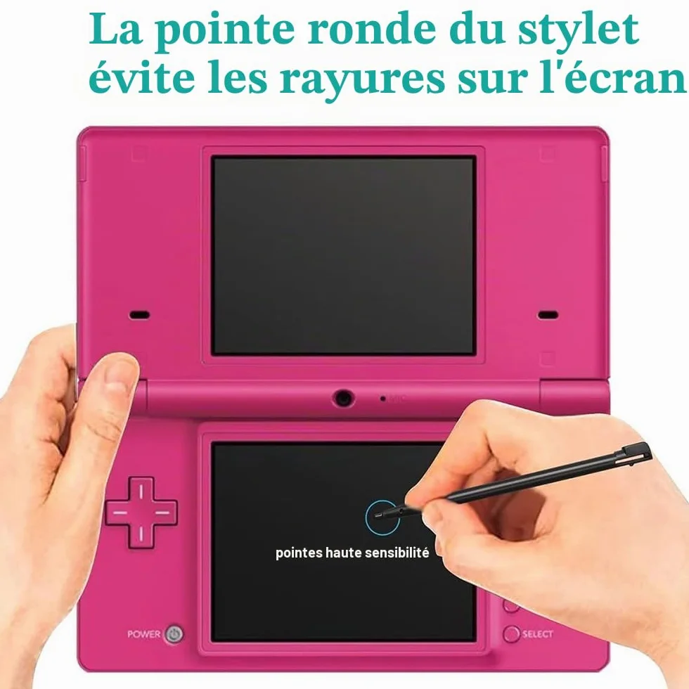 Stylets tactiles pour NDS DS Lite DSL NDSL - Pointe en plastique - Touchpen (4 couleurs)