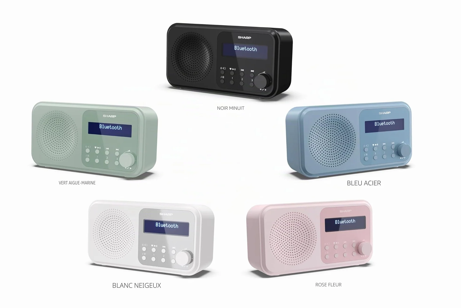 SHARP DR-P420 (WH) Radio numérique Portable Tokyo (Dab/Dab+/FM avec RDS, Bluetooth, USB ou Piles) Blanc