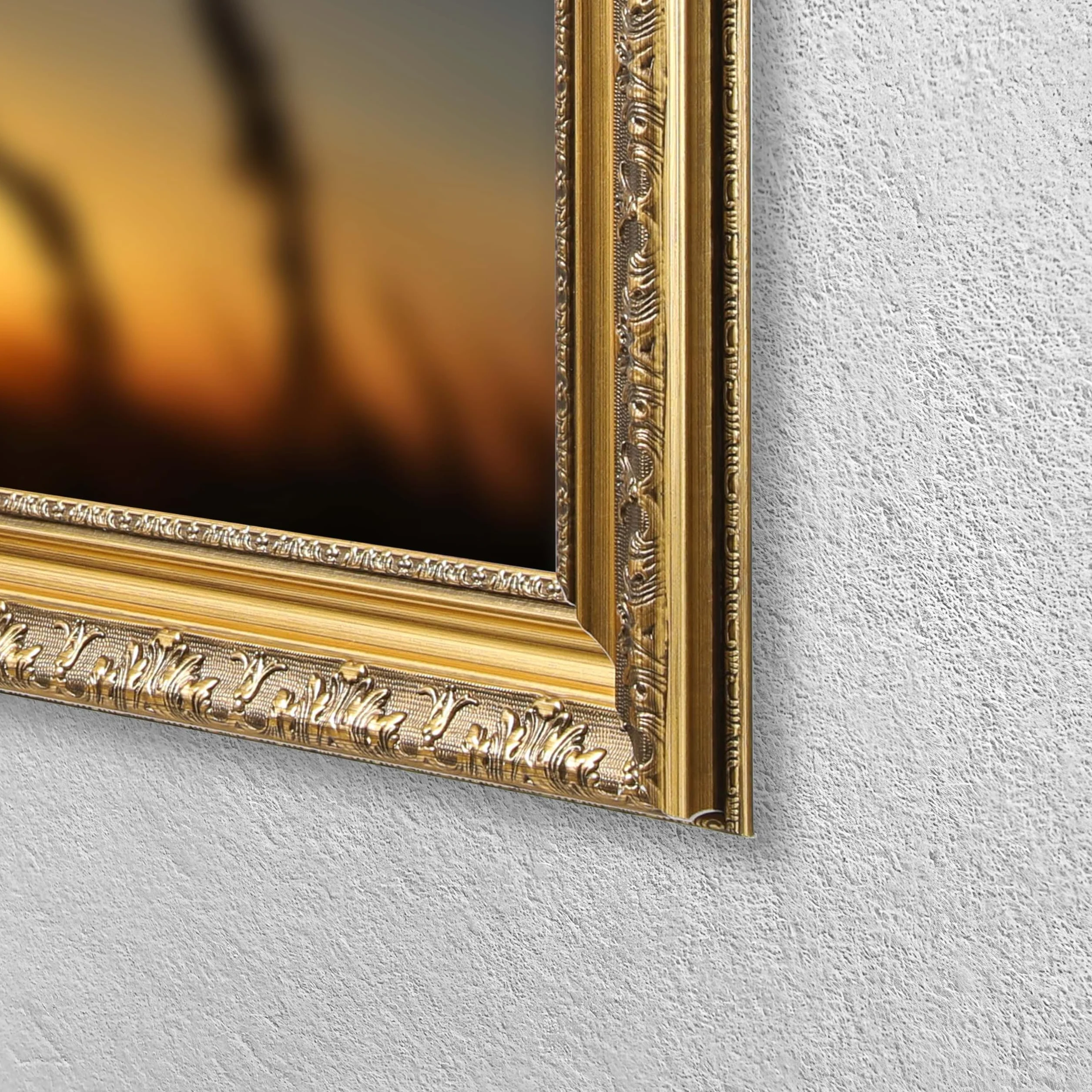 TV Guard Cadre TV pour Samsung The Frame 65 Pouces Or Rustique Compatible Mode Art
