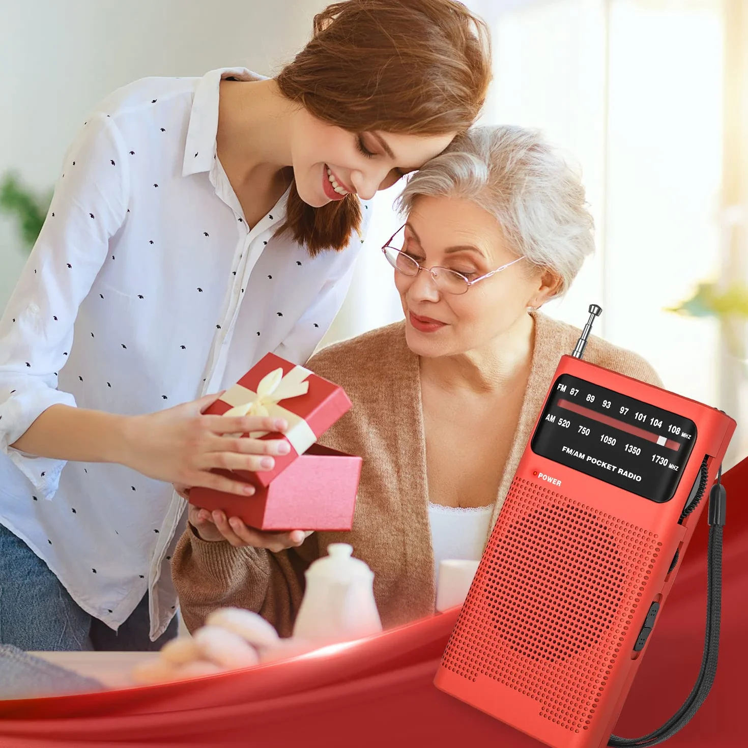 Tendak Radio Portable, AM(MW)/FM Radio a Pile, Transistor Radio de Poche avec Excellente Réception, Excellente Qualité Sonore, Mini Radio Portable(AA)