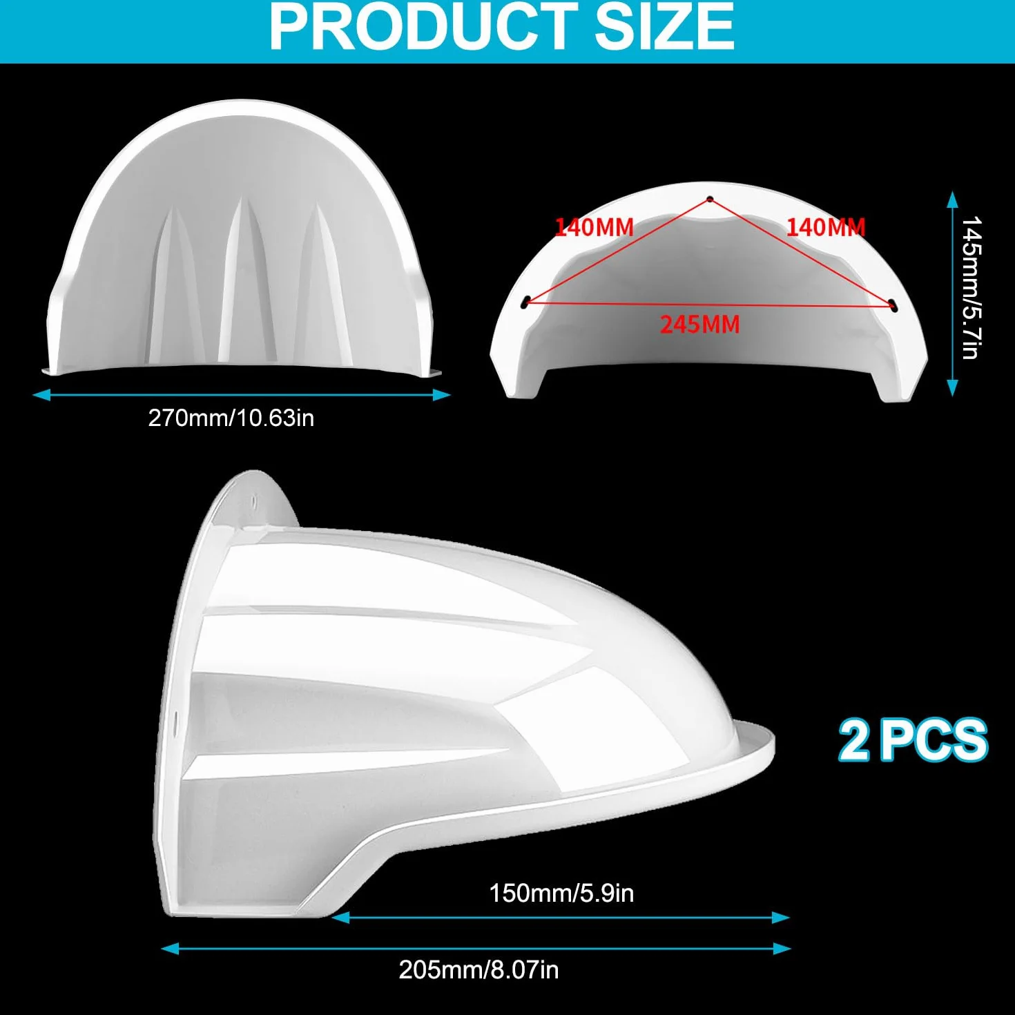 2 Pièces Protection Caméra Extérieure, Boîtier Plastique Résistant aux Intempéries, Moniteur Avec Protection Solaire et Contre la Pluie pour Caméras Bullet et Dome