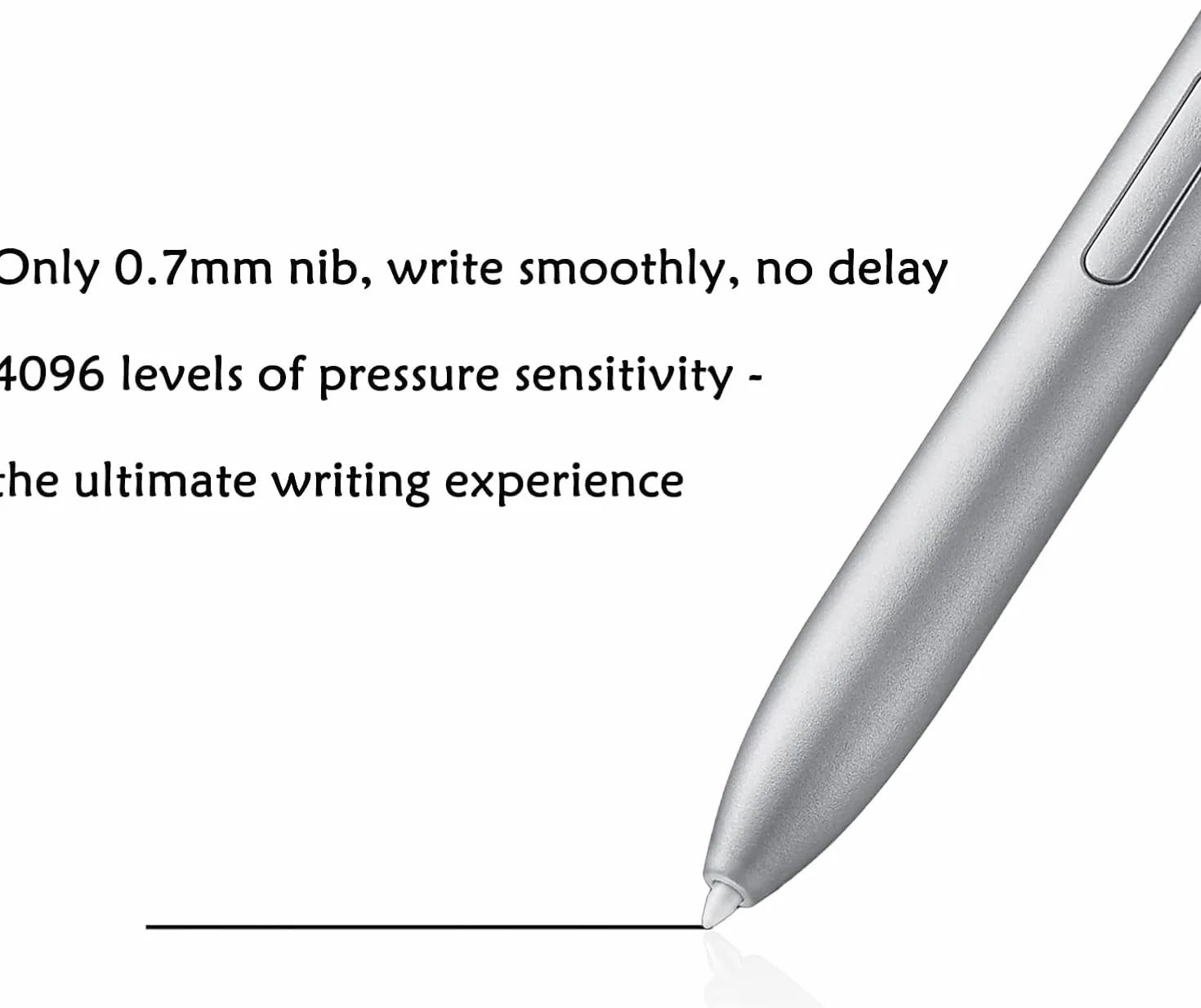 Stylo de Saisie de Remplacement pour Samsung Galaxy Tab S7, Tab S7 FE SM-T730, SM-T733, SM-T736B,Tab S7 FE Stylo S de Remplacement+ Pointes/Plumes sansBluetooth Argent Mystique
