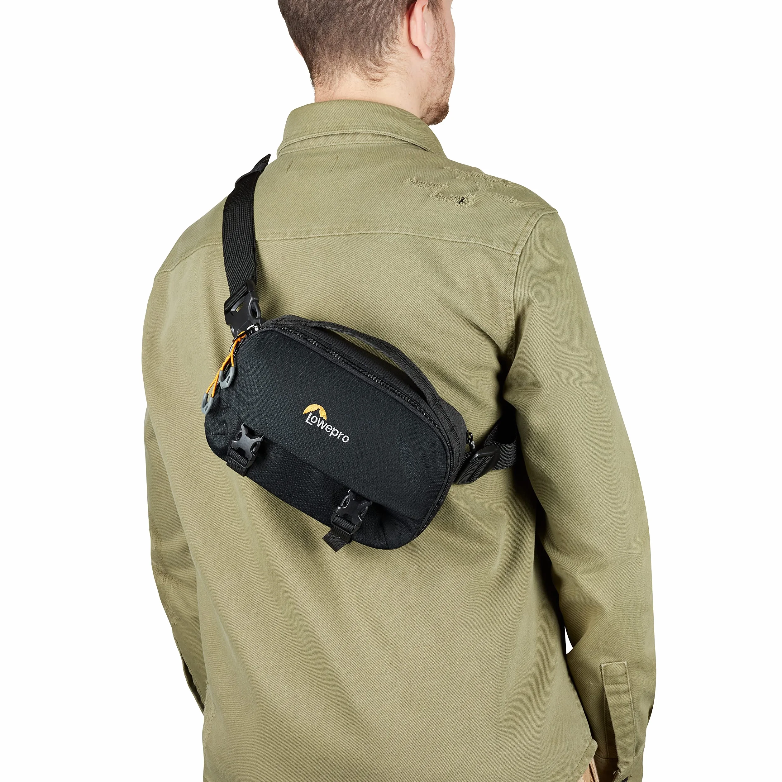 Lowepro Trekker Lite HP 100, Sac à Dos pour Appareil Photo Compact avec Poche pour Tablette, Sac pour Appareil Photo Hybride Crop-Sensor, Système de Compression UltraCinch, Noir